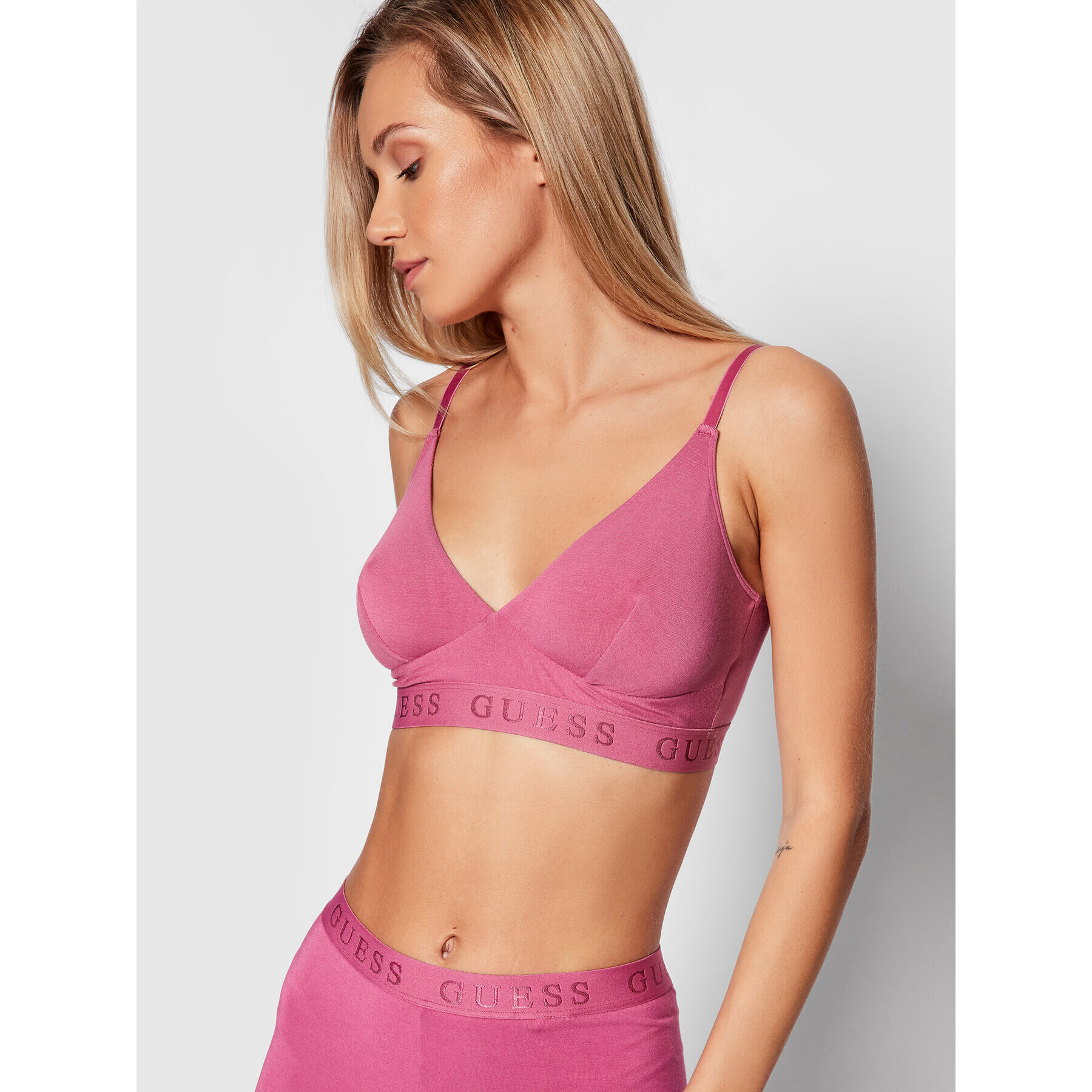 Guess Podprsenka Bralette April O1BC20 JR06U Ružová - Pepit.sk