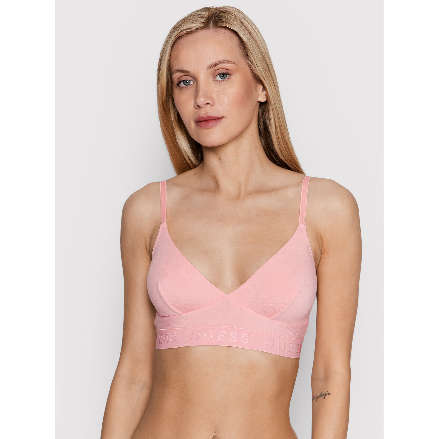 Guess Podprsenka Bralette April O1BC20 JR06U Ružová - Pepit.sk