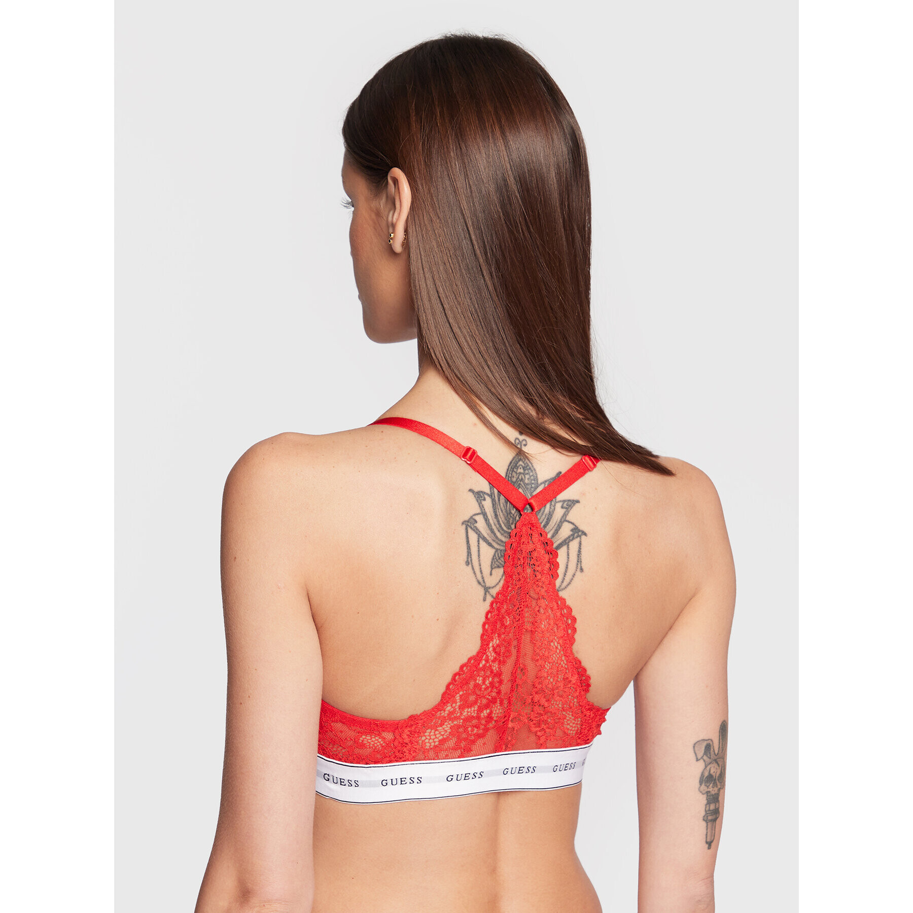 Guess Podprsenka Bralette Belle O97C02 KBBT0 Červená - Pepit.sk