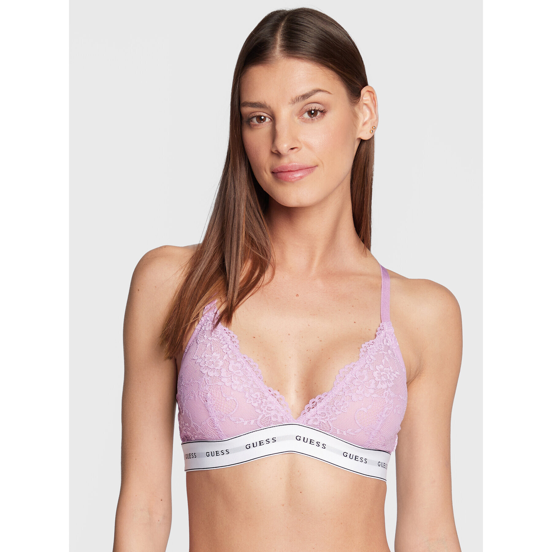 Guess Podprsenka Bralette Belle O97C02 KBBT0 Fialová - Pepit.sk