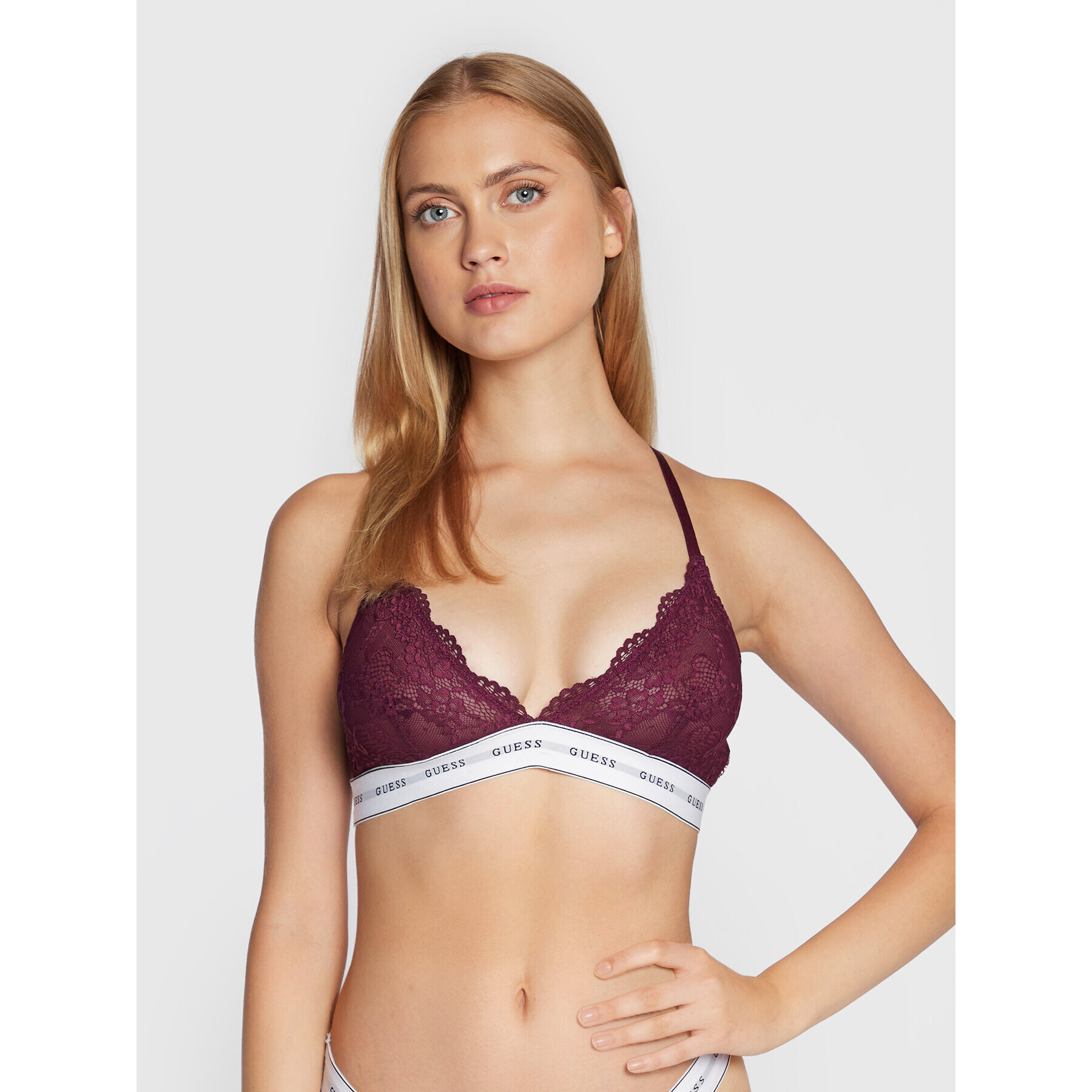 Guess Podprsenka Bralette Belle O97C02 KBBT0 Fialová - Pepit.sk