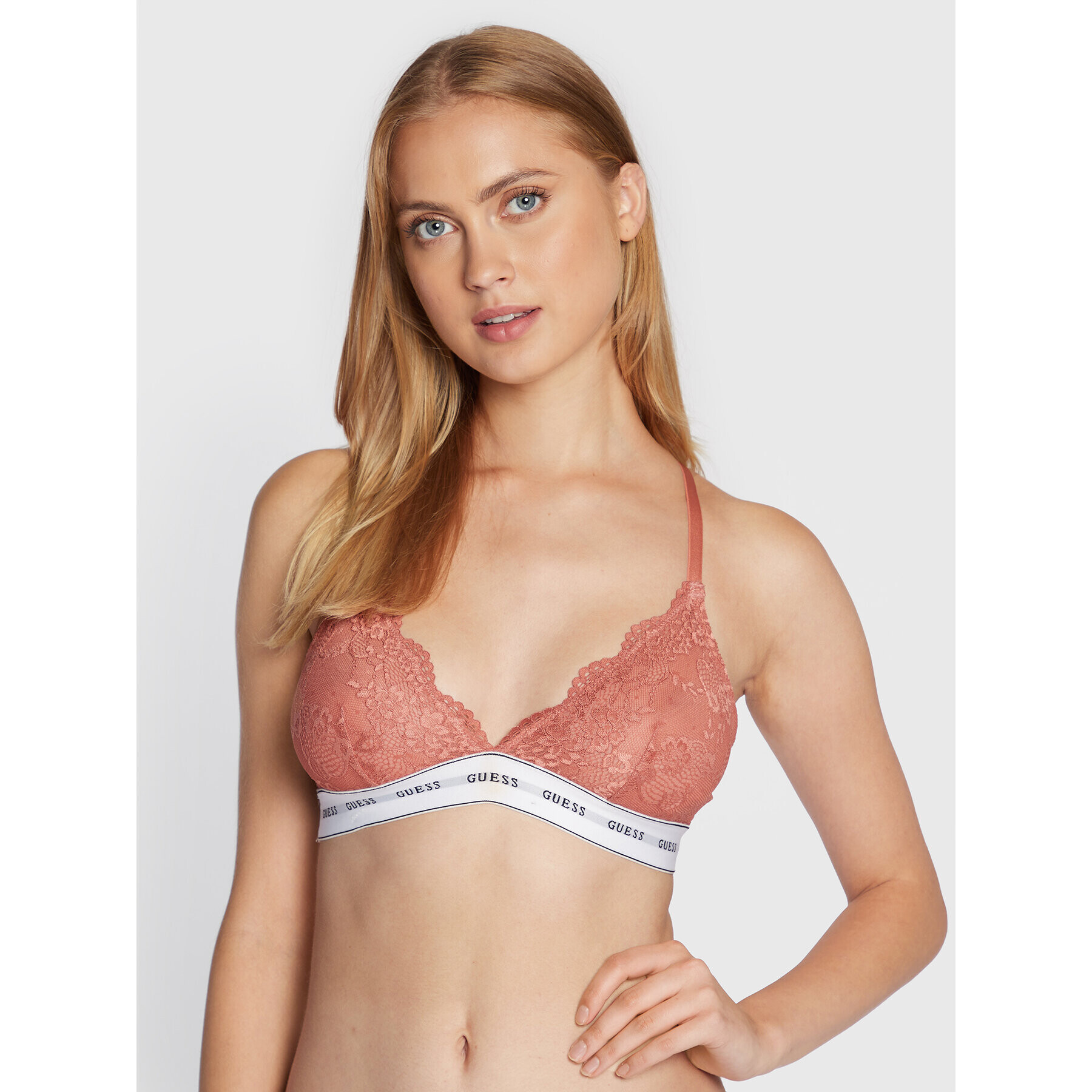 Guess Podprsenka Bralette Belle O97C02 KBBT0 Ružová - Pepit.sk