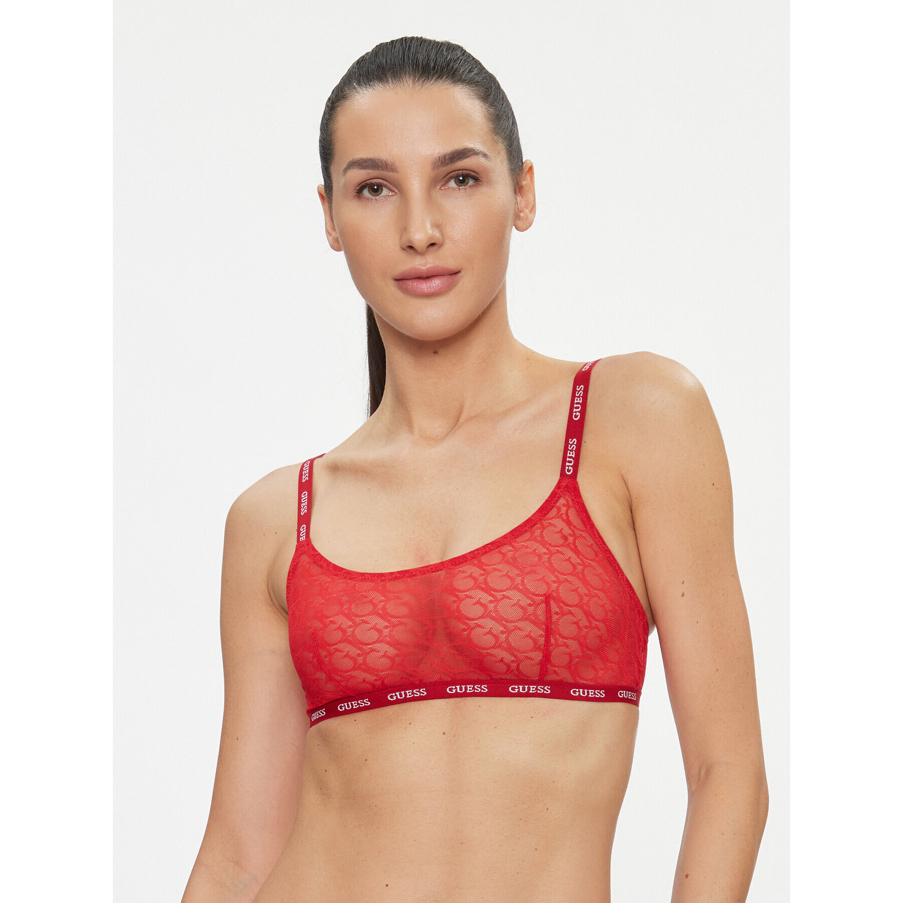 Guess Podprsenka Bralette O3BC16 KBXA0 Červená - Pepit.sk