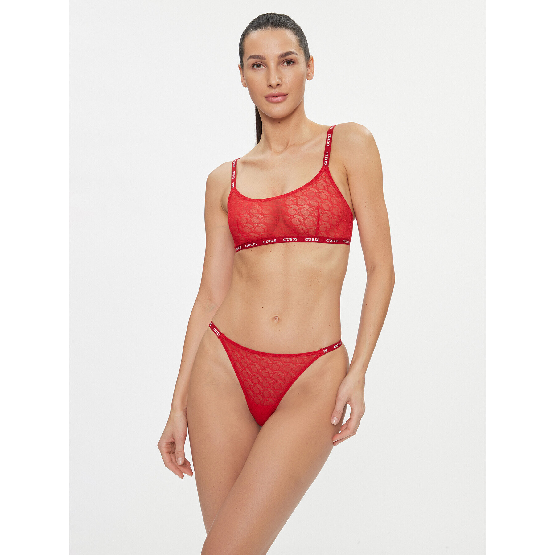 Guess Podprsenka Bralette O3BC16 KBXA0 Červená - Pepit.sk