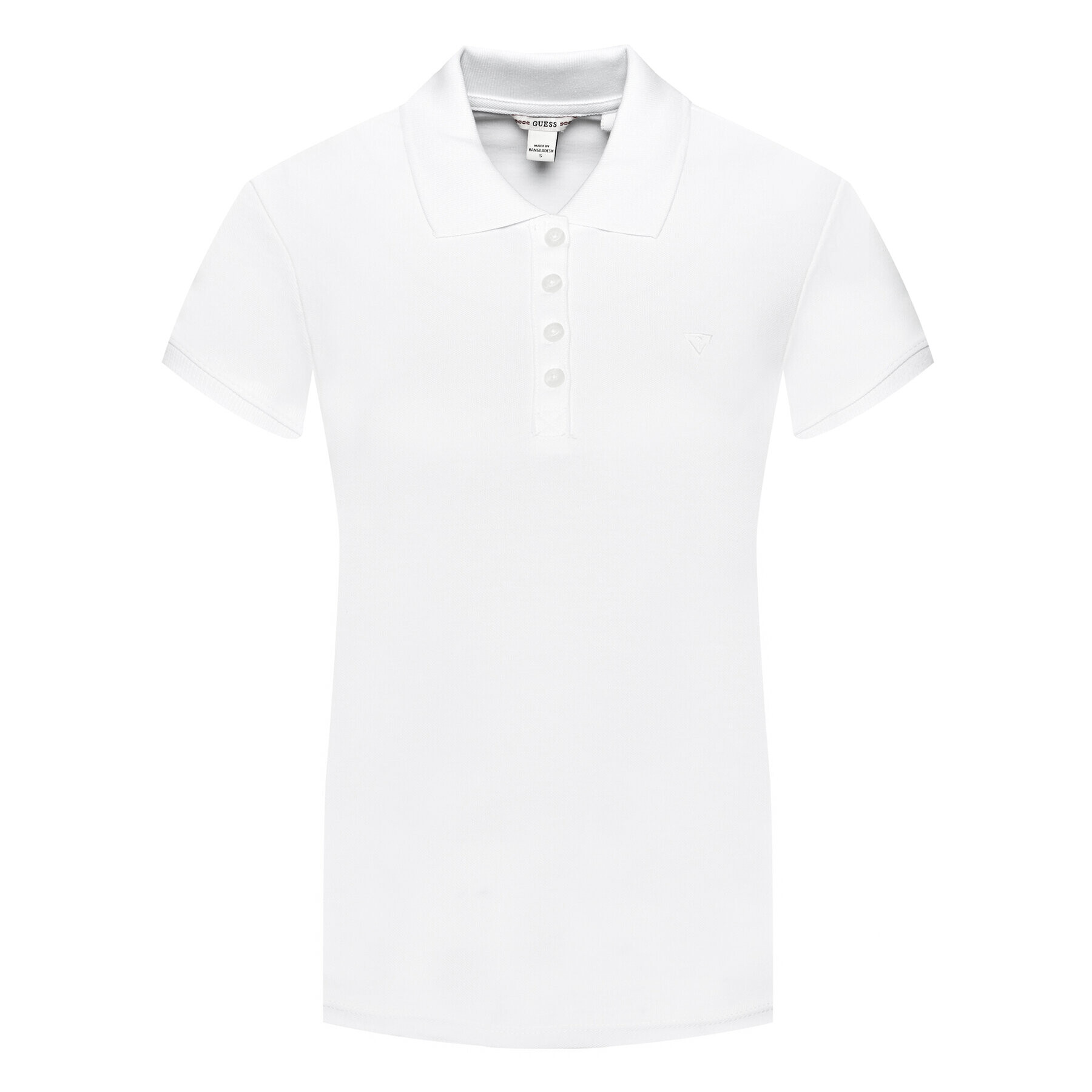 Guess Polokošeľa Logo Pique W1YP38 RAQS0 Biela Regular Fit - Pepit.sk