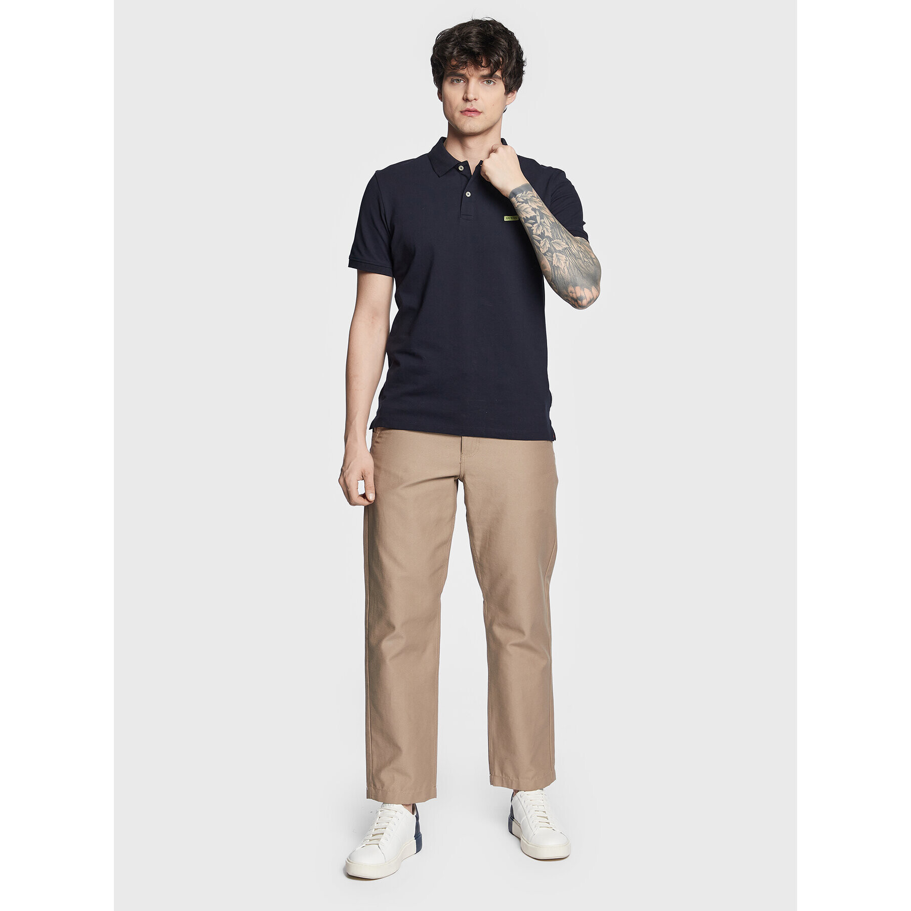 Guess Polokošeľa Lyle M3GP60 K7O64 Tmavomodrá Slim Fit - Pepit.sk