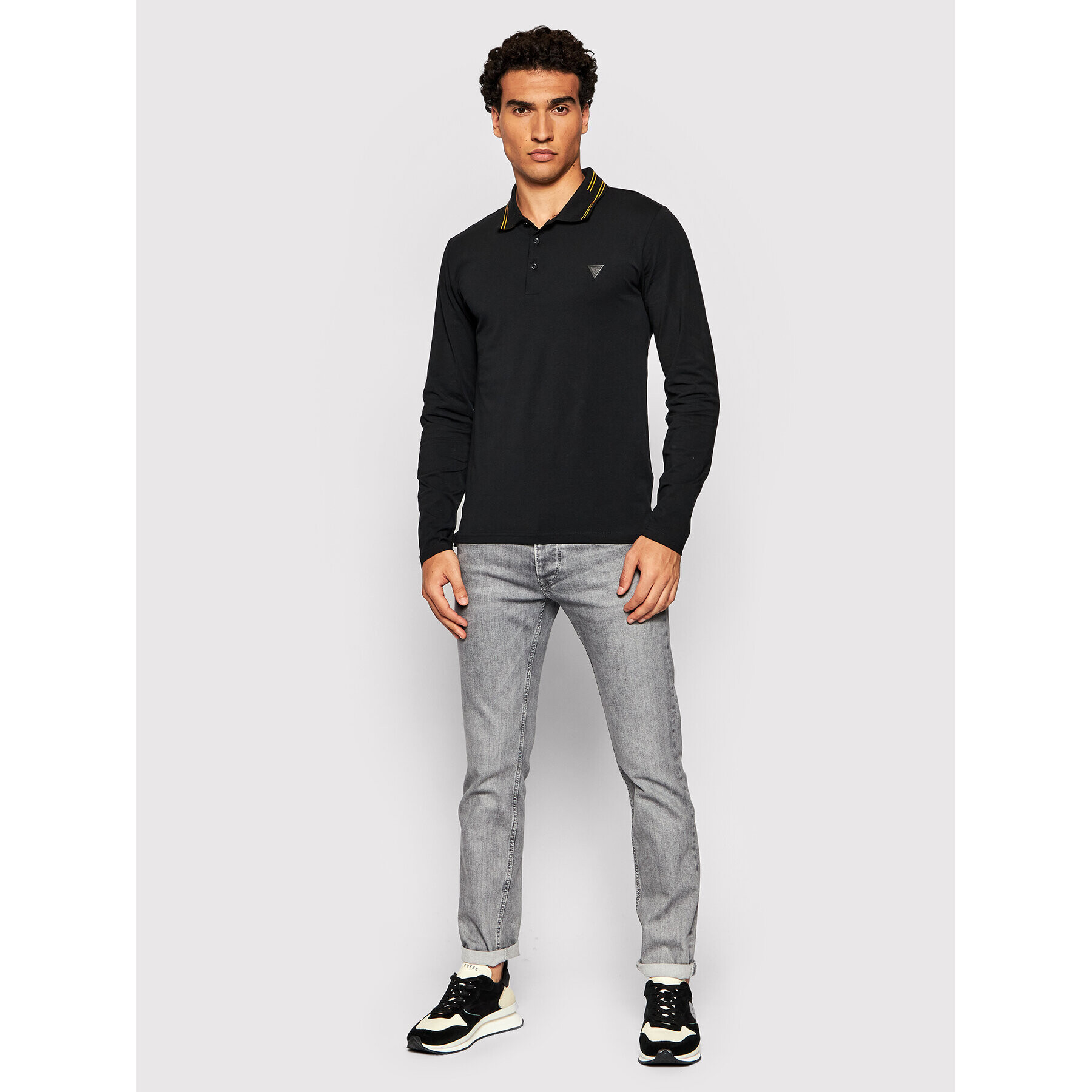 Guess Polokošeľa M1BP36 J1311 Čierna Extra Slim Fit - Pepit.sk