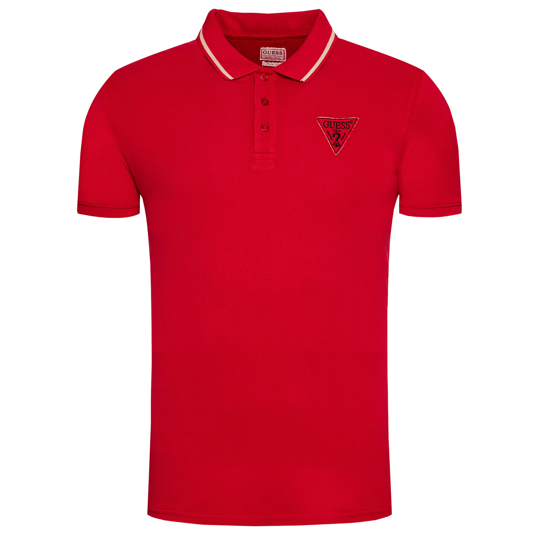 Guess Polokošeľa M1GP54 K9WF1 Červená Slim Fit - Pepit.sk