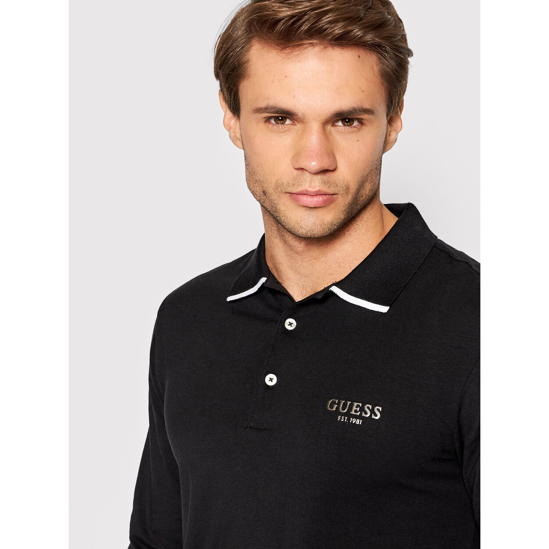 Guess Polokošeľa M2YP36 J1311 Čierna Extra Slim Fit - Pepit.sk