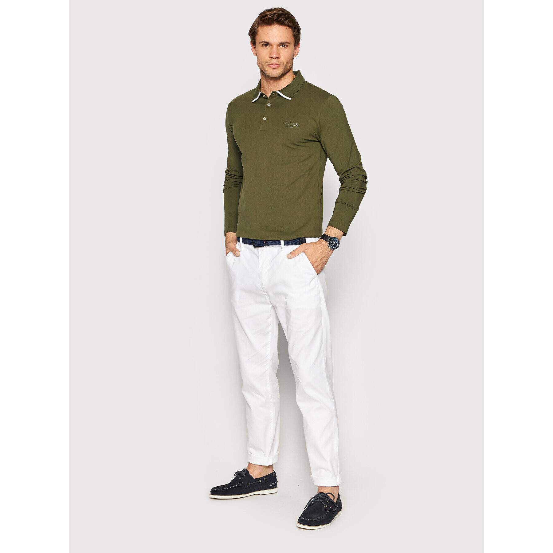 Guess Polokošeľa M2YP36 J1311 Zelená Extra Slim Fit - Pepit.sk