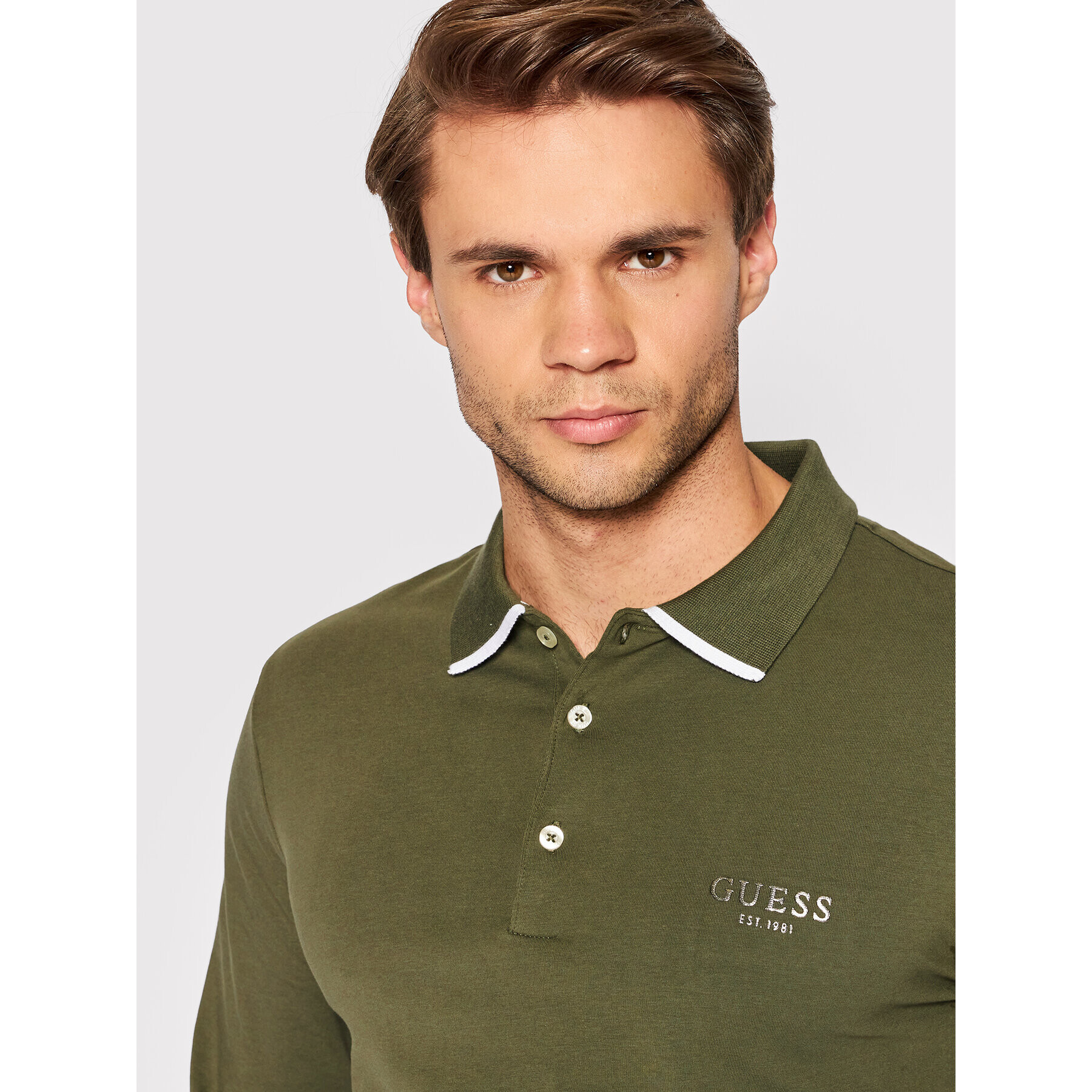 Guess Polokošeľa M2YP36 J1311 Zelená Extra Slim Fit - Pepit.sk