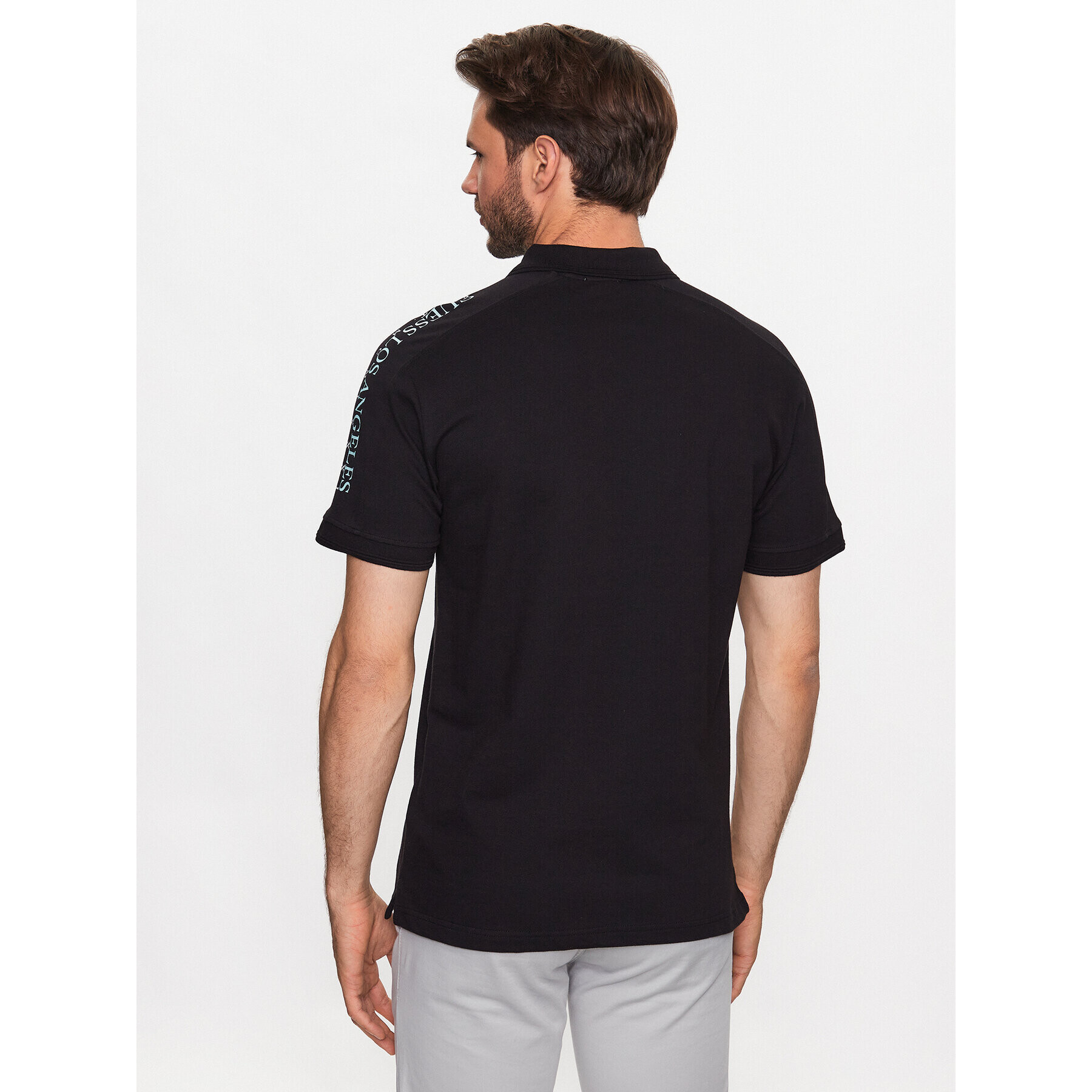 Guess Polokošeľa M3YP01 K7O64 Čierna Slim Fit - Pepit.sk