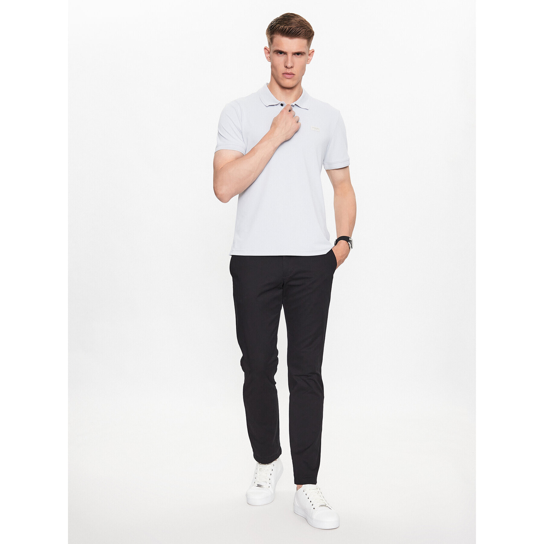 Guess Polokošeľa M3YP35 KBS60 Sivá Slim Fit - Pepit.sk