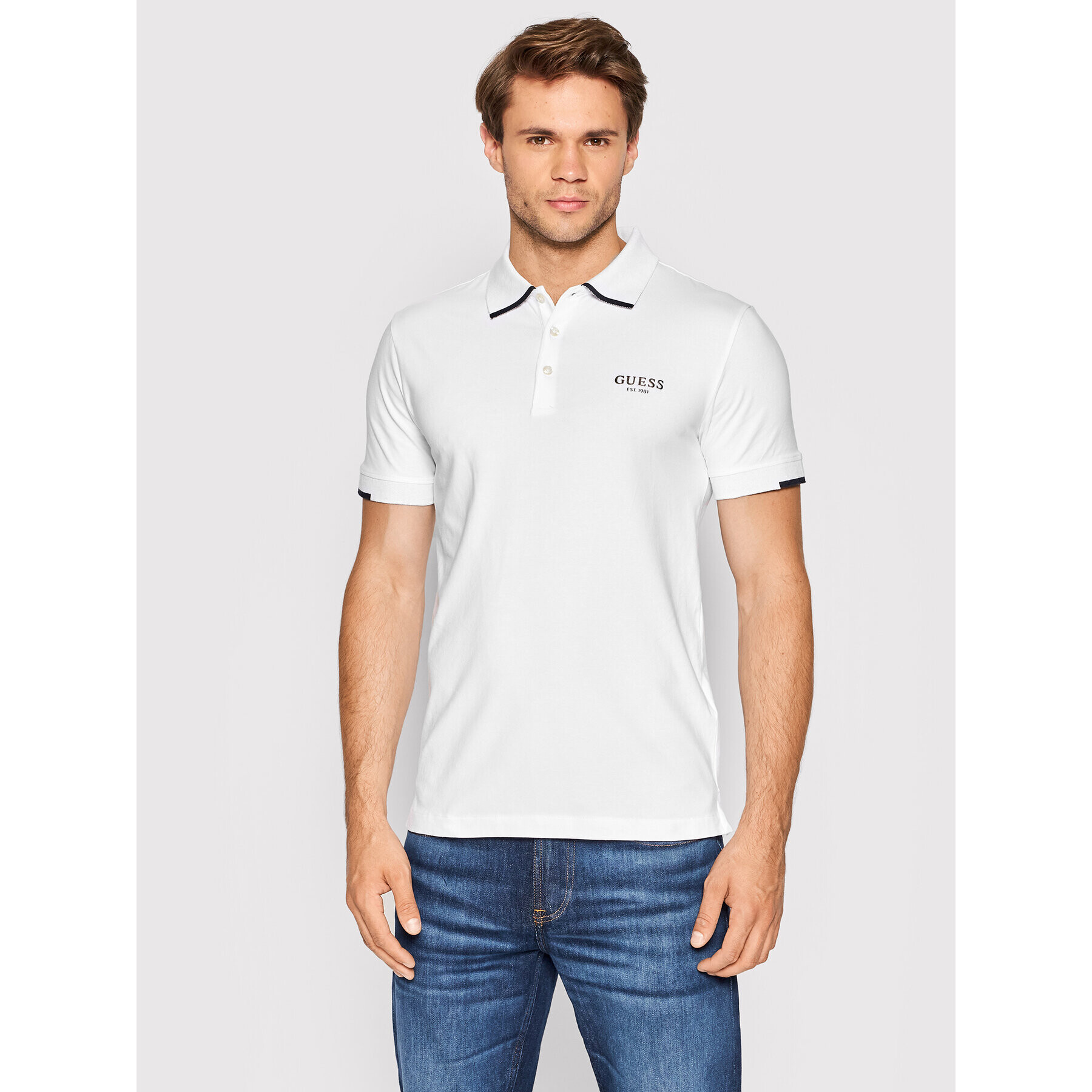 Guess Polokošeľa Nolan M2YP66 J1311 Biela Extra Slim Fit - Pepit.sk