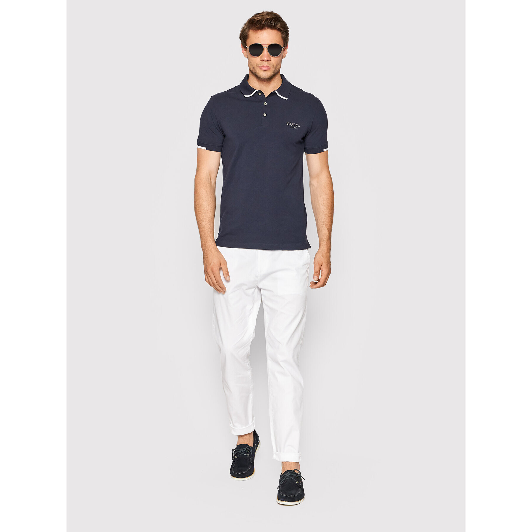 Guess Polokošeľa Nolan M2YP66 J1311 Tmavomodrá Extra Slim Fit - Pepit.sk