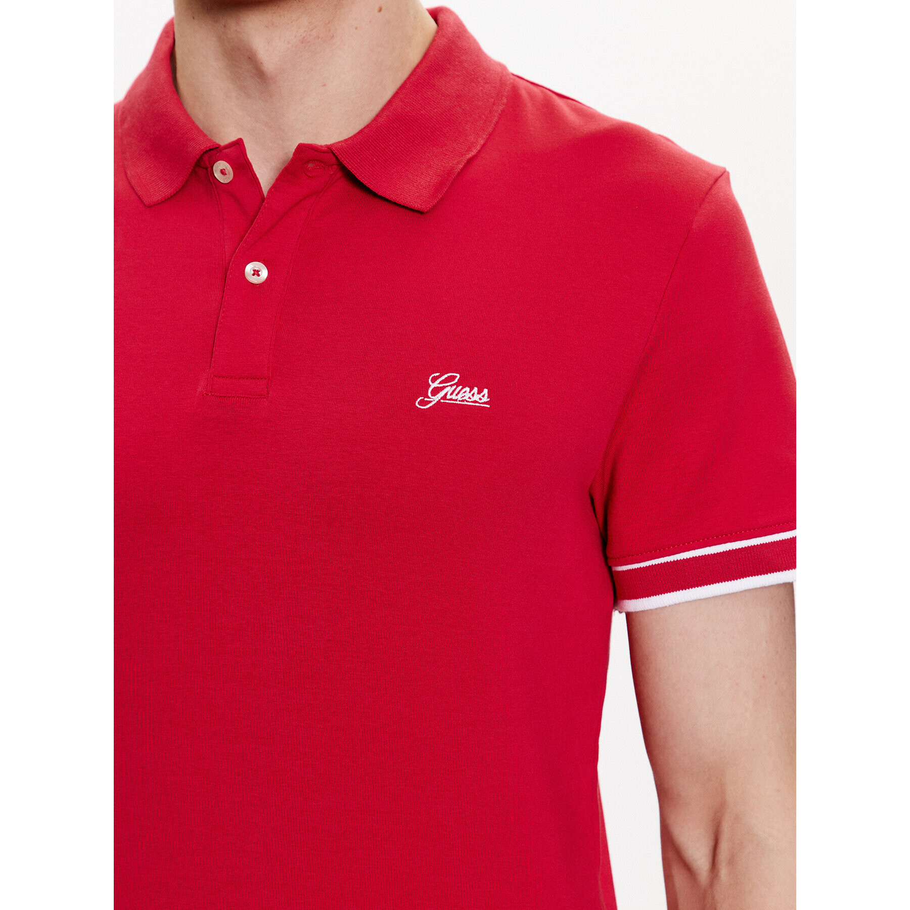 Guess Polokošeľa Oliver M3GP66 KBL51 Bordová Slim Fit - Pepit.sk