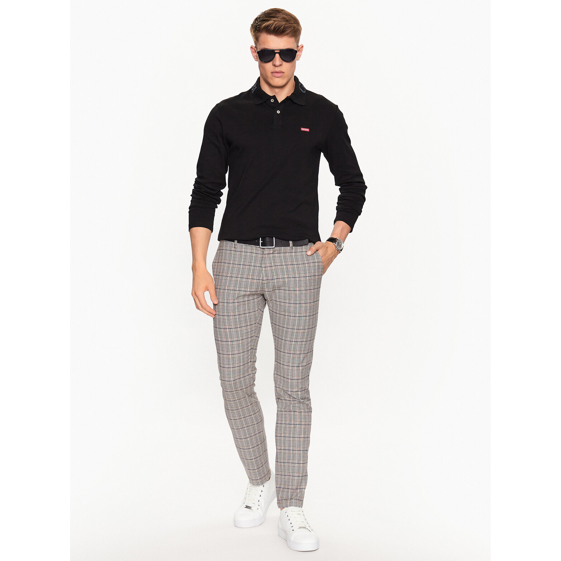 Guess Polokošeľa Oliver M3YP36 KBL51 Čierna Regular Fit - Pepit.sk