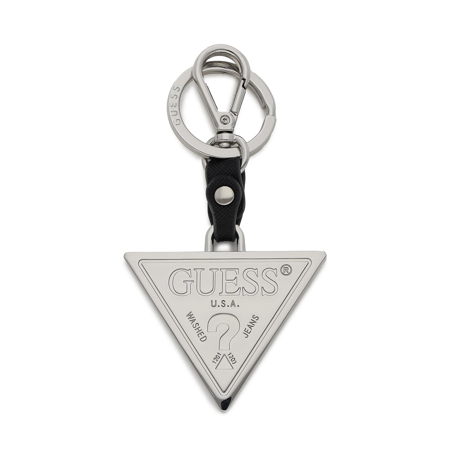 Guess Prívesok Saffiano Triangle Keyring RW7422 P2201 Strieborná - Pepit.sk