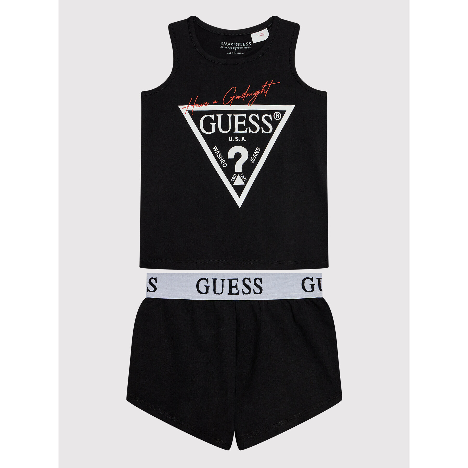 Guess Pyžamo J1BG00 J1311 Čierna Regular Fit - Pepit.sk