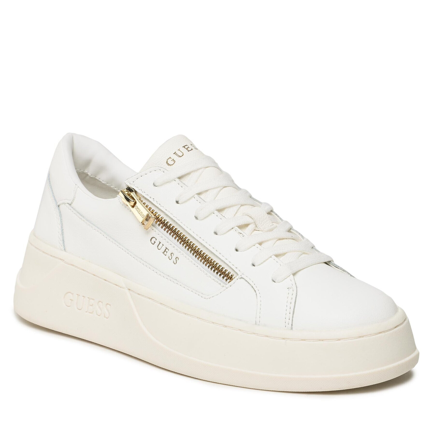 Guess Sneakersy Avellino Zip FM7CAZ LEA12 Biela - Pepit.sk