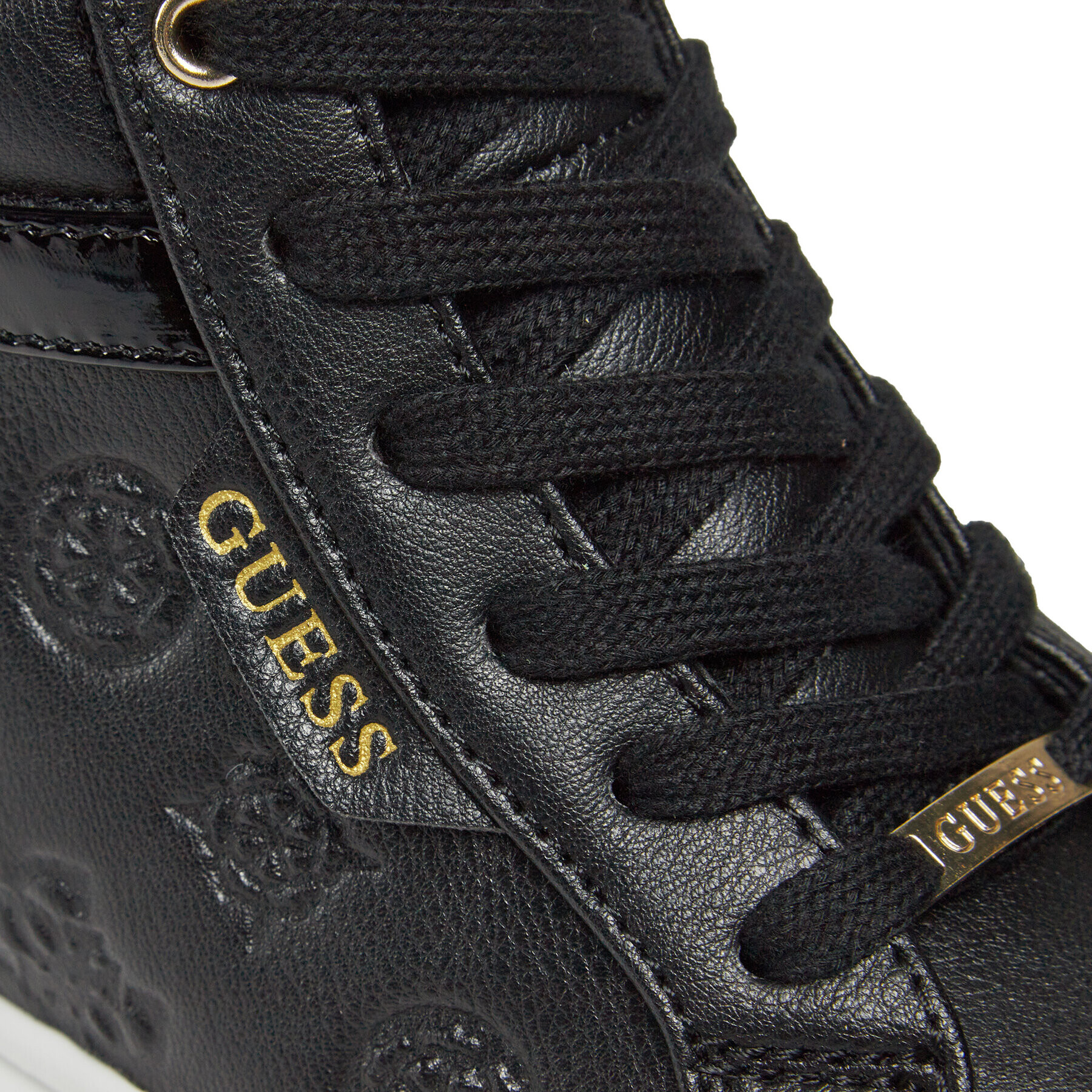 Guess Sneakersy FL8ROX LEA12 Čierna - Pepit.sk