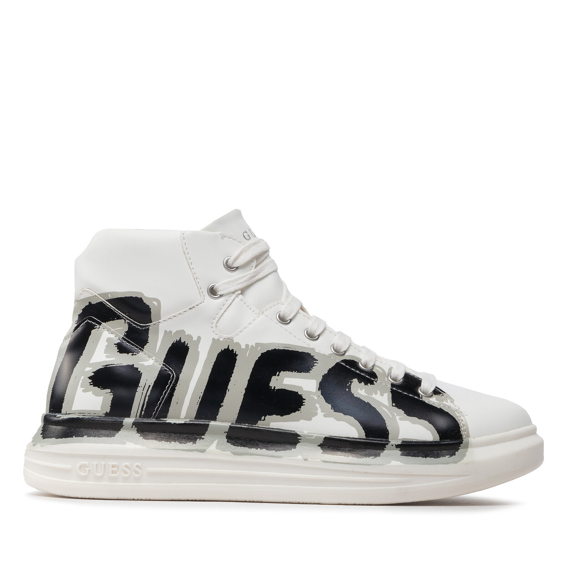 Guess Sneakersy Salerno Mid FM7SRM ELE12 Biela - Pepit.sk