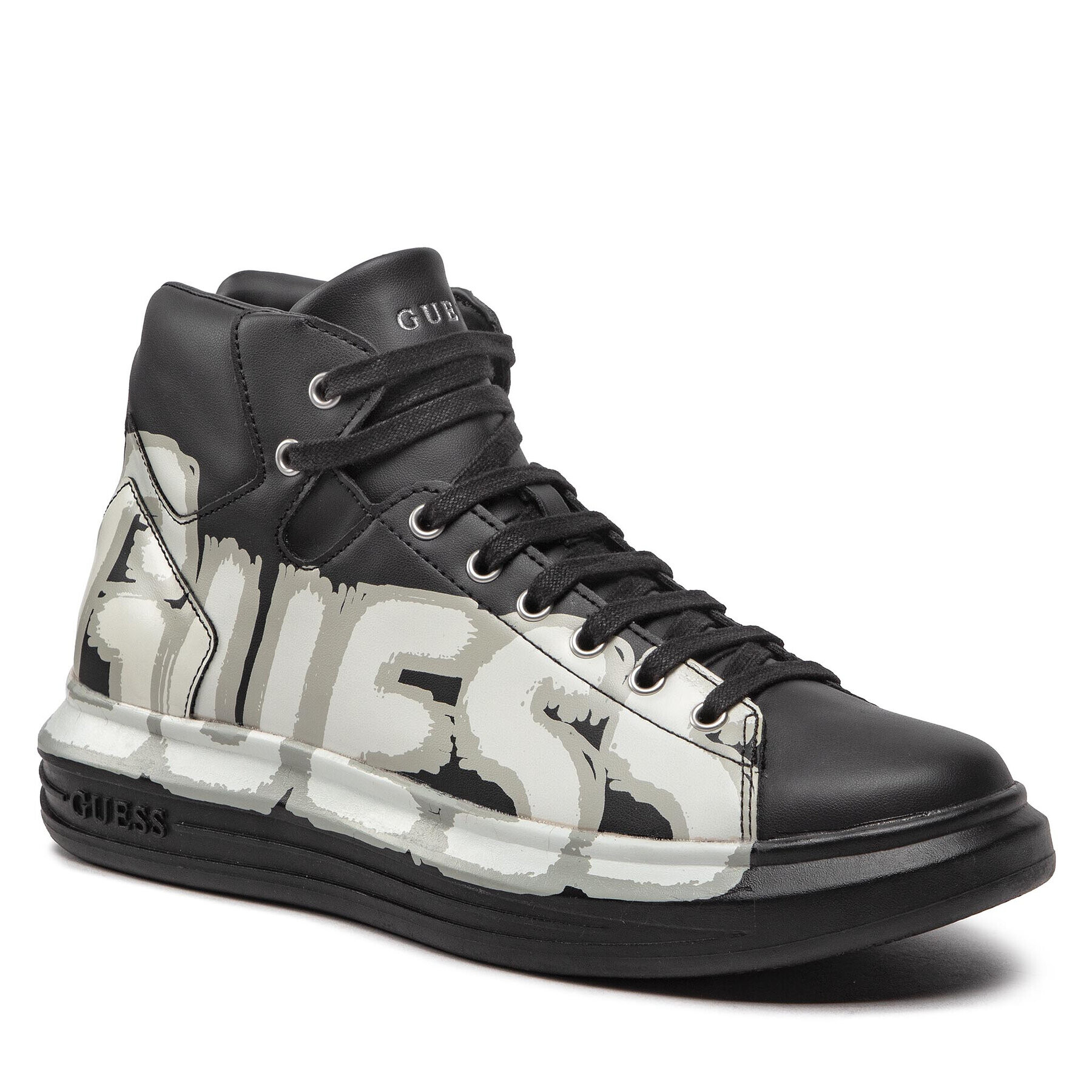 Guess Sneakersy Salerno Mid FM7SRM ELE12 Čierna - Pepit.sk