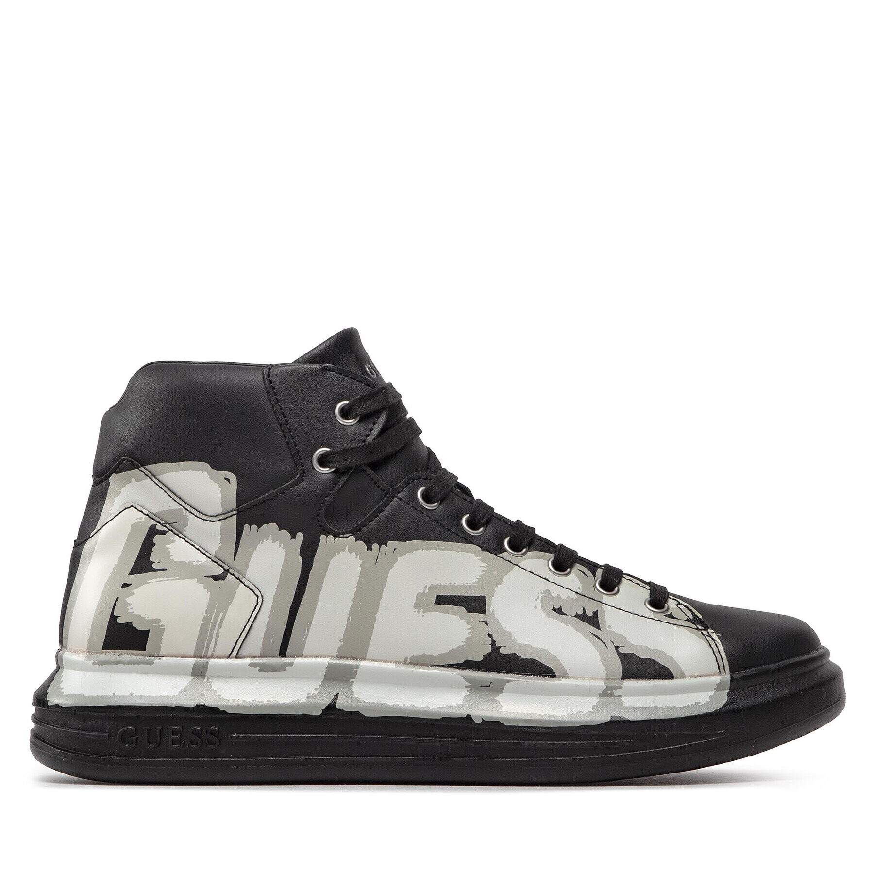 Guess Sneakersy Salerno Mid FM7SRM ELE12 Čierna - Pepit.sk