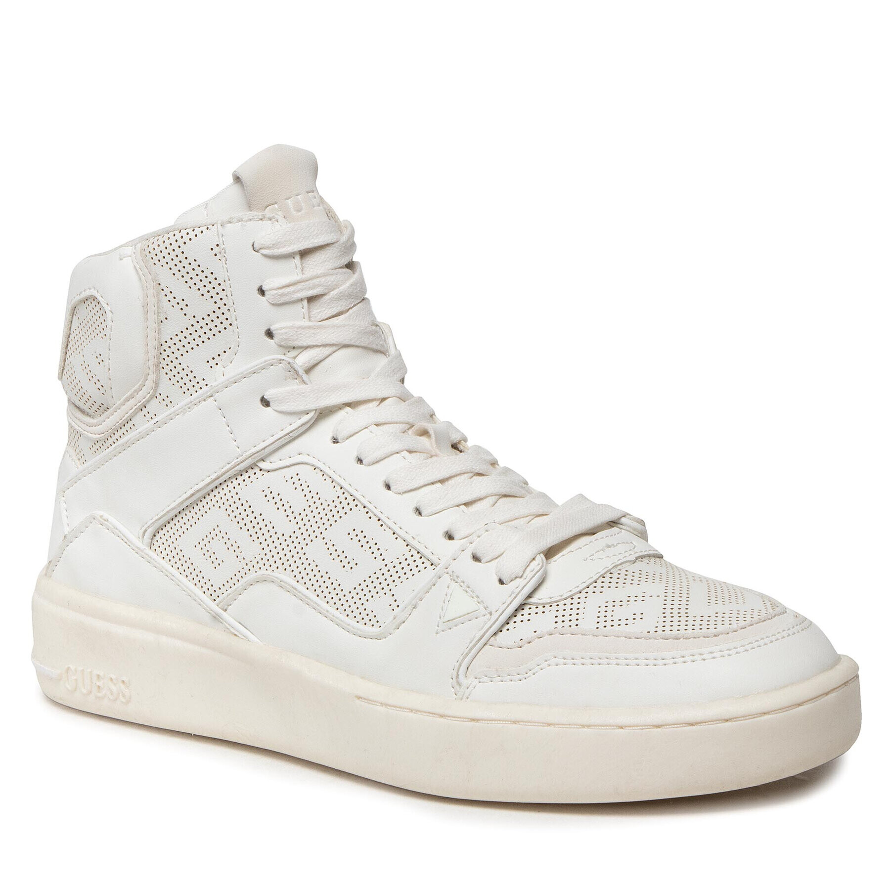 Guess Sneakersy Verona Basket Mid FM7VBM FAB12 Biela - Pepit.sk