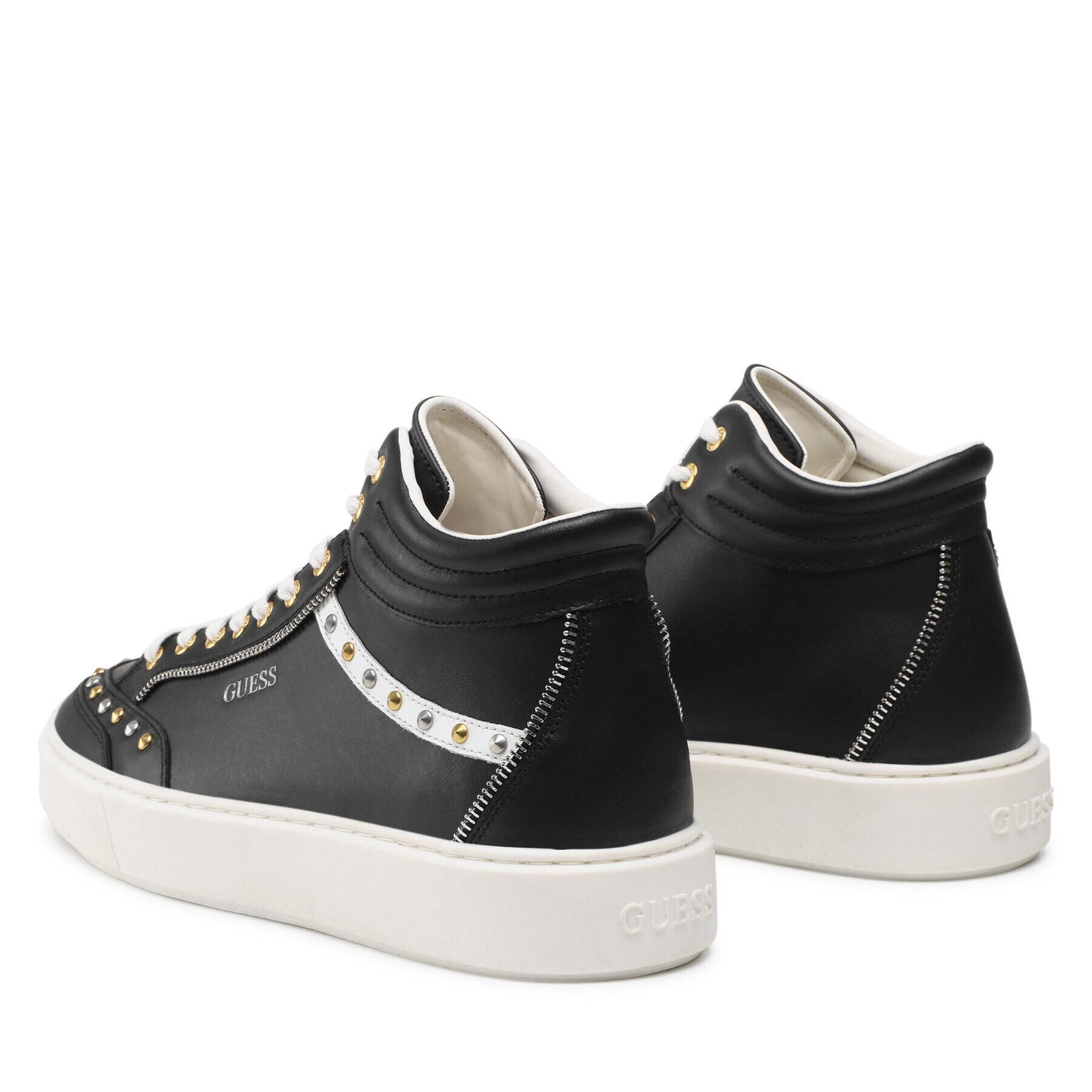 Guess Sneakersy Vice Mid Studs FM5VDS LEA12 Čierna - Pepit.sk