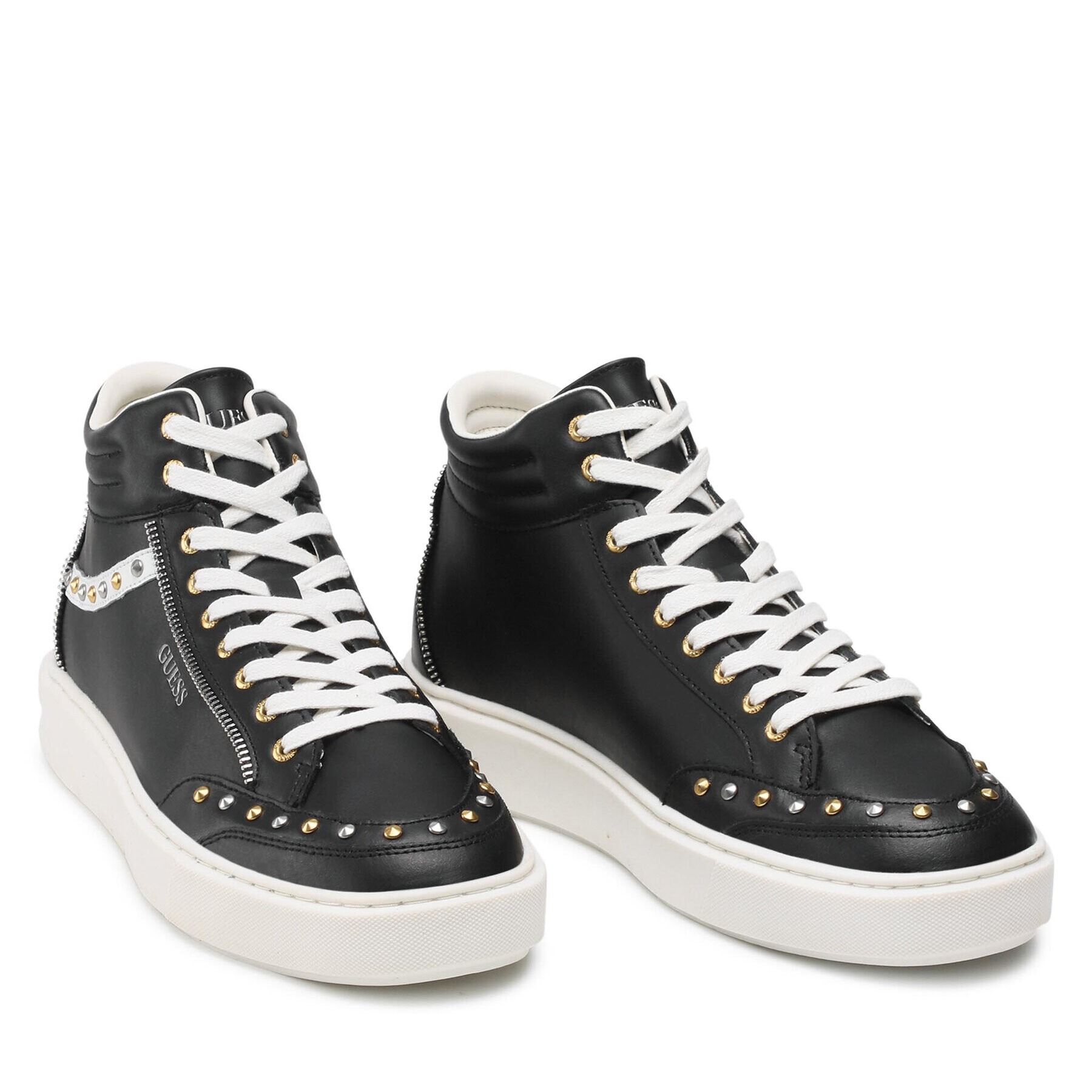 Guess Sneakersy Vice Mid Studs FM5VDS LEA12 Čierna - Pepit.sk