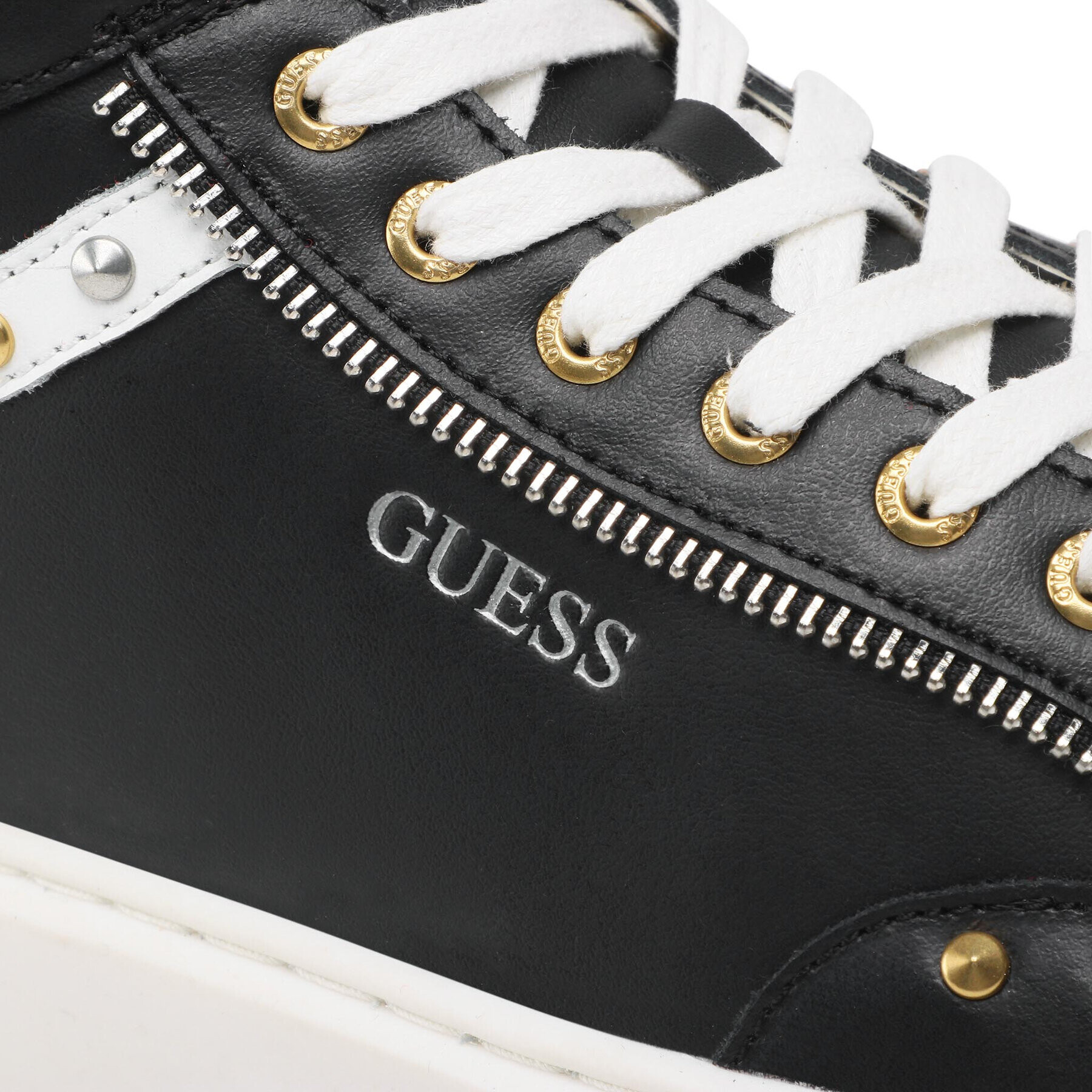 Guess Sneakersy Vice Mid Studs FM5VDS LEA12 Čierna - Pepit.sk