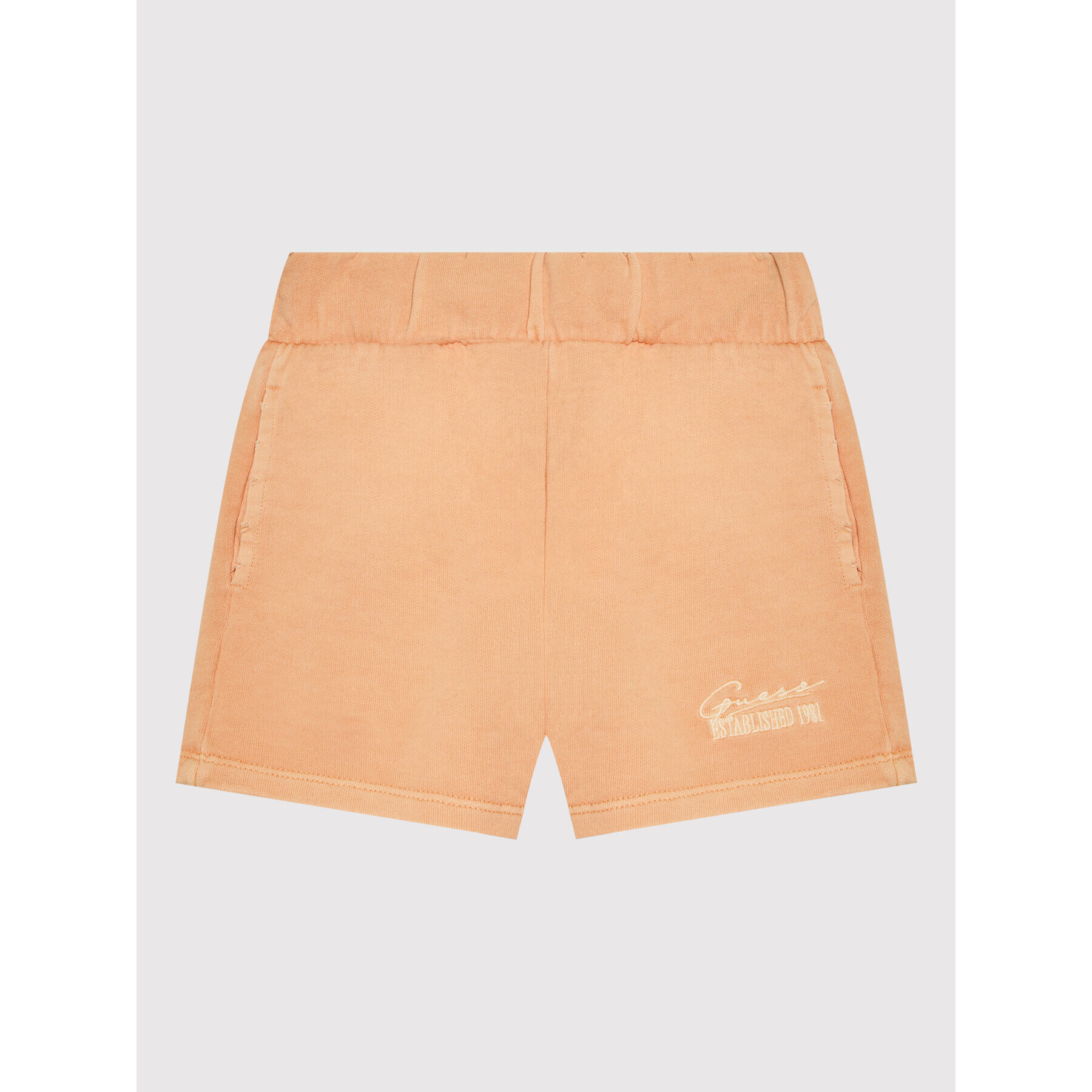 Guess Športové kraťasy J2GD25 FL04D Oranžová Regular Fit - Pepit.sk