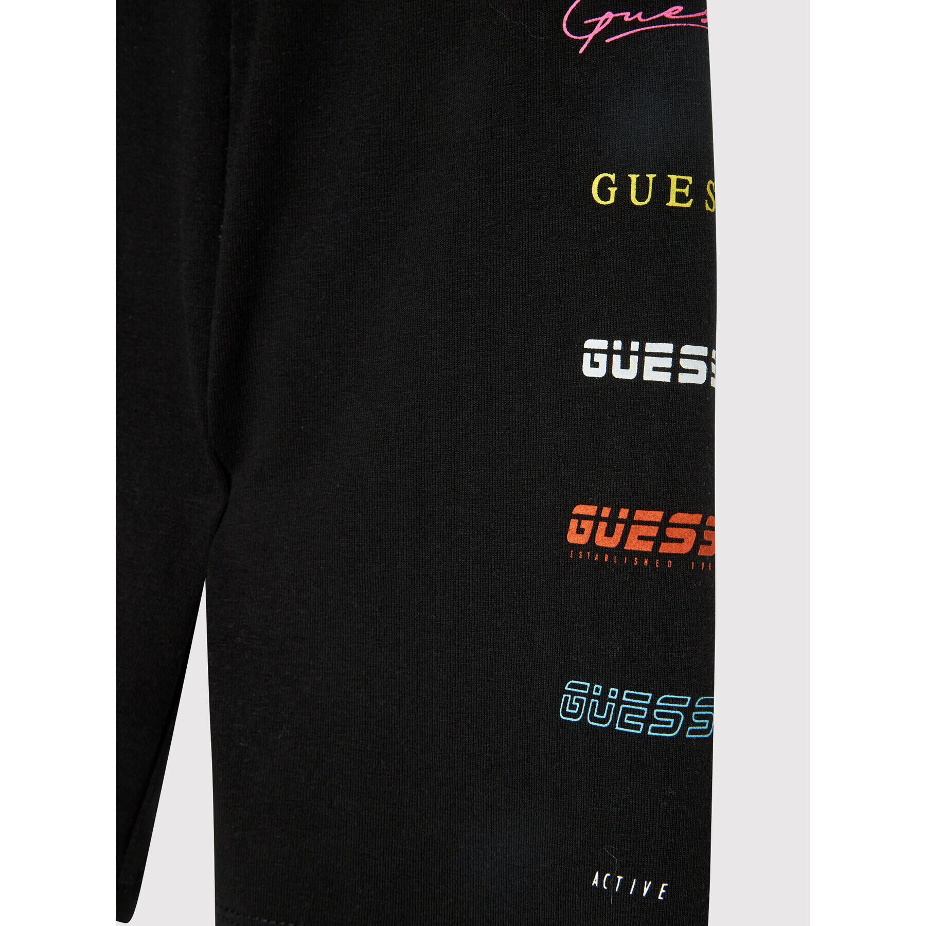 Guess Športové kraťasy J2RD09 KASI1 Čierna Slim Fit - Pepit.sk