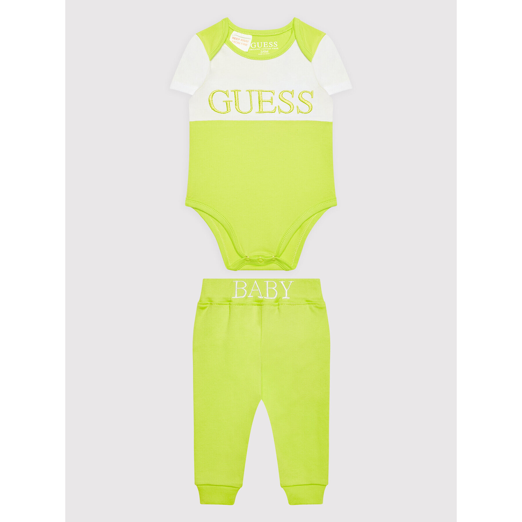 Guess Súprava body s nohavicami H2RW03 J1311 Zelená Regular Fit - Pepit.sk