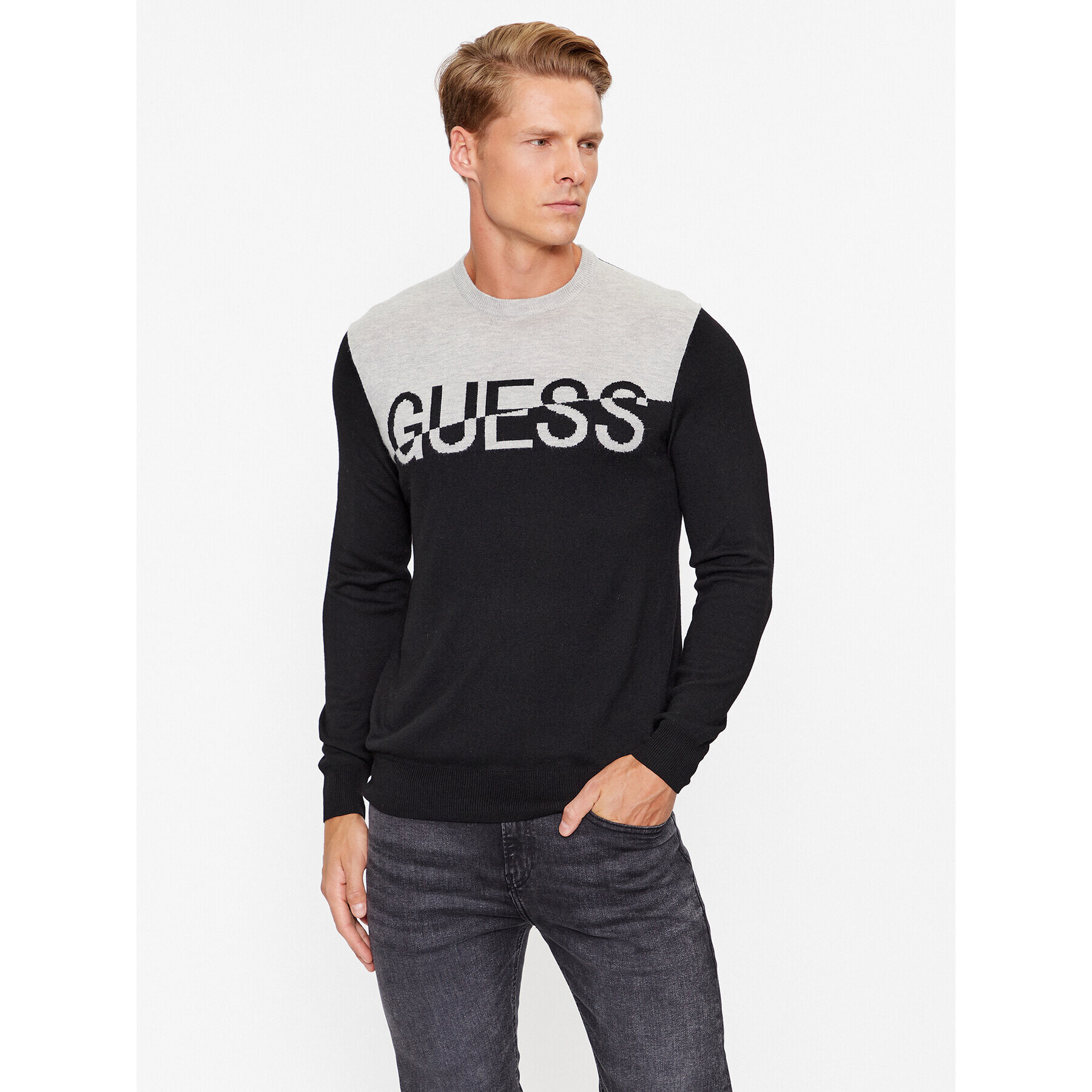 Guess Sveter M3BR09 Z3052 Čierna Regular Fit - Pepit.sk