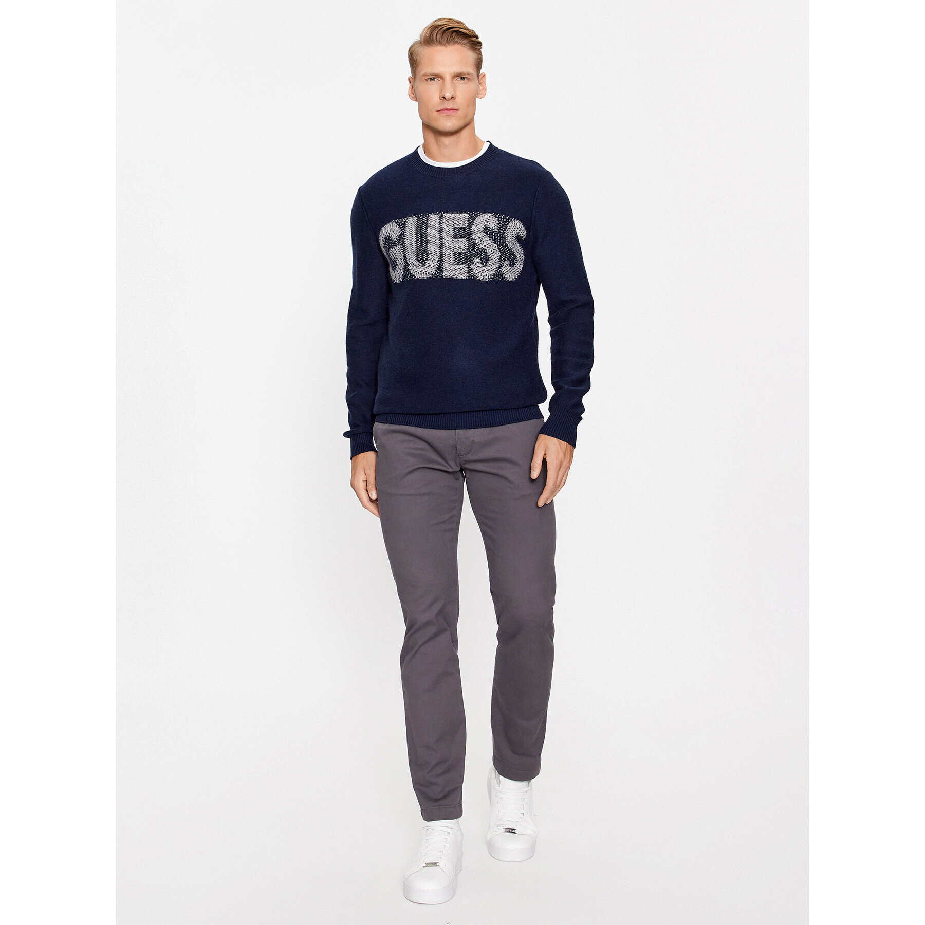 Guess Sveter M3BR50 Z38V2 Modrá Regular Fit - Pepit.sk