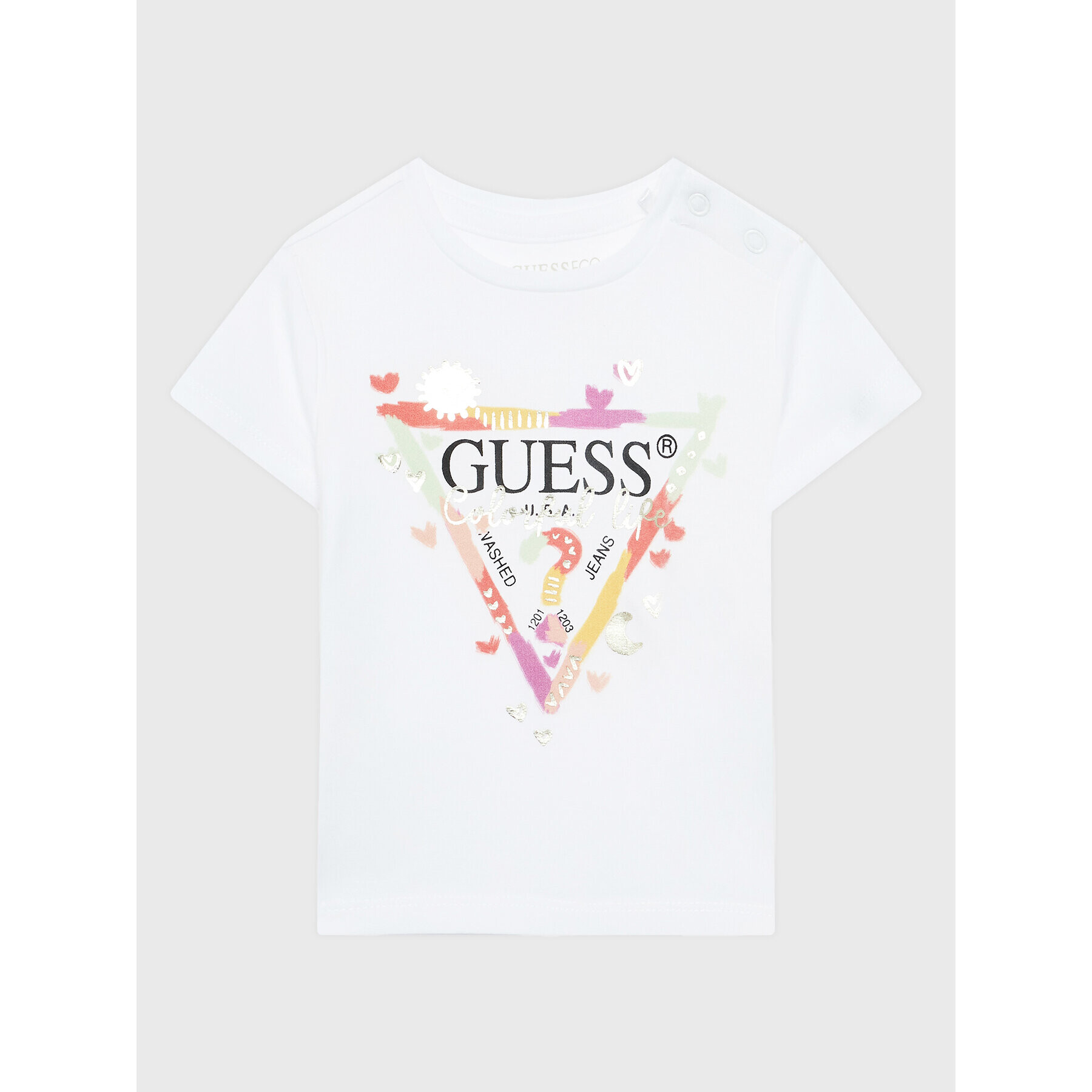 Guess Tričko A3GI00 K6YW3 Biela Regular Fit - Pepit.sk