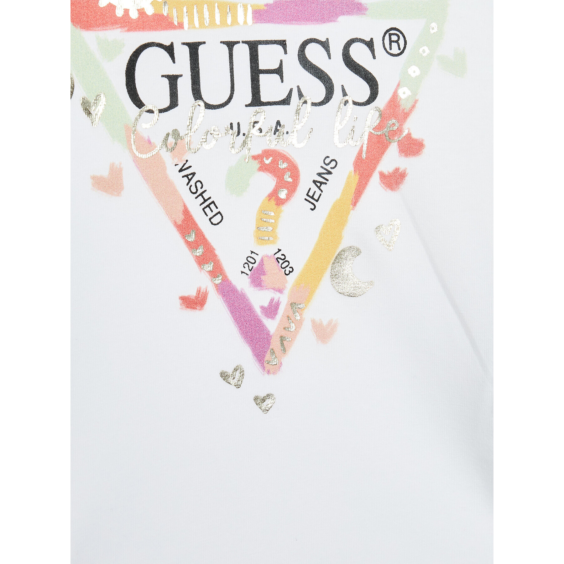 Guess Tričko A3GI00 K6YW3 Biela Regular Fit - Pepit.sk