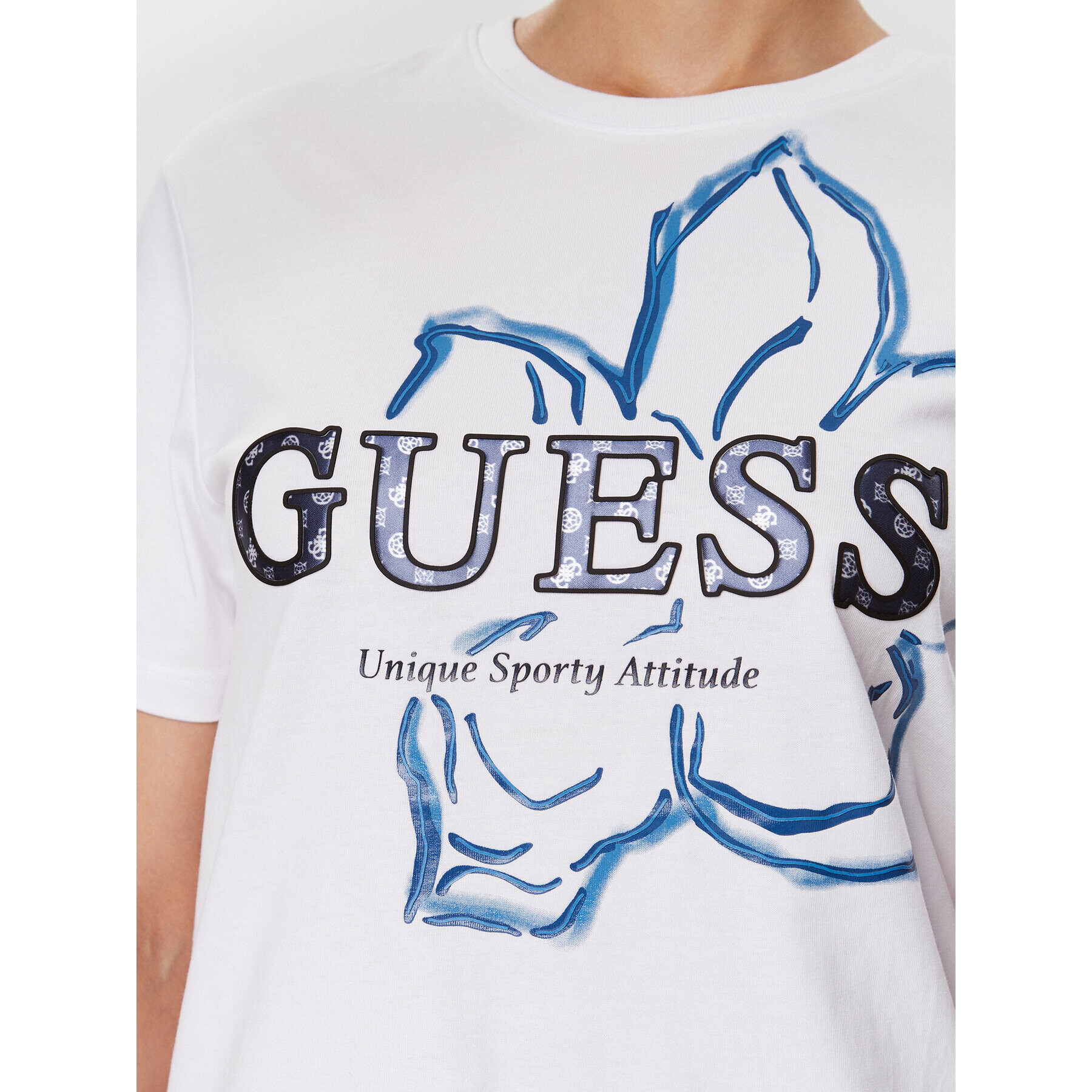 Guess Tričko Ann V3BI07 K8FQ4 Biela Regular Fit - Pepit.sk