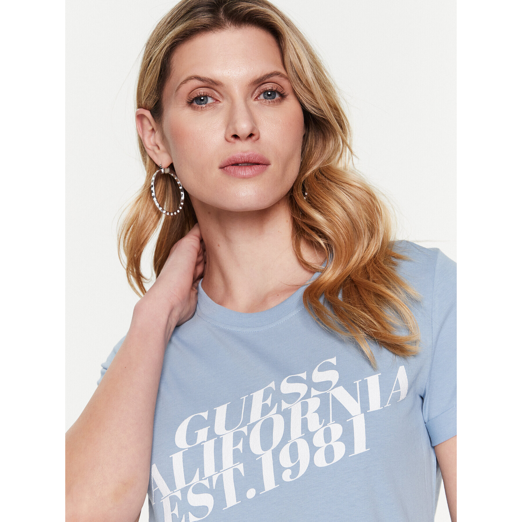 Guess Tričko Aurelia W3RI26 JA914 Modrá Regular Fit - Pepit.sk