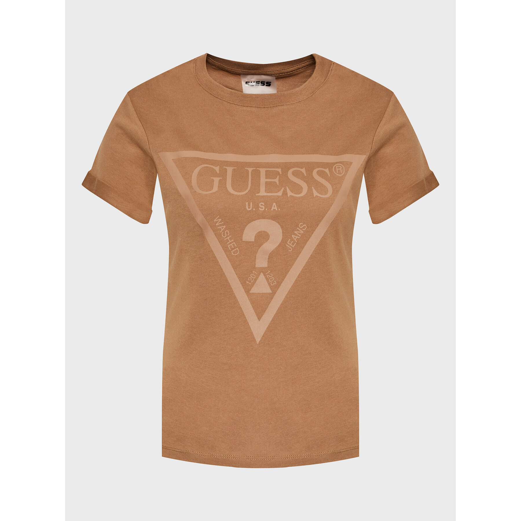 Guess Tričko Dianna V2BI06 I3Z14 Hnedá Regular Fit - Pepit.sk