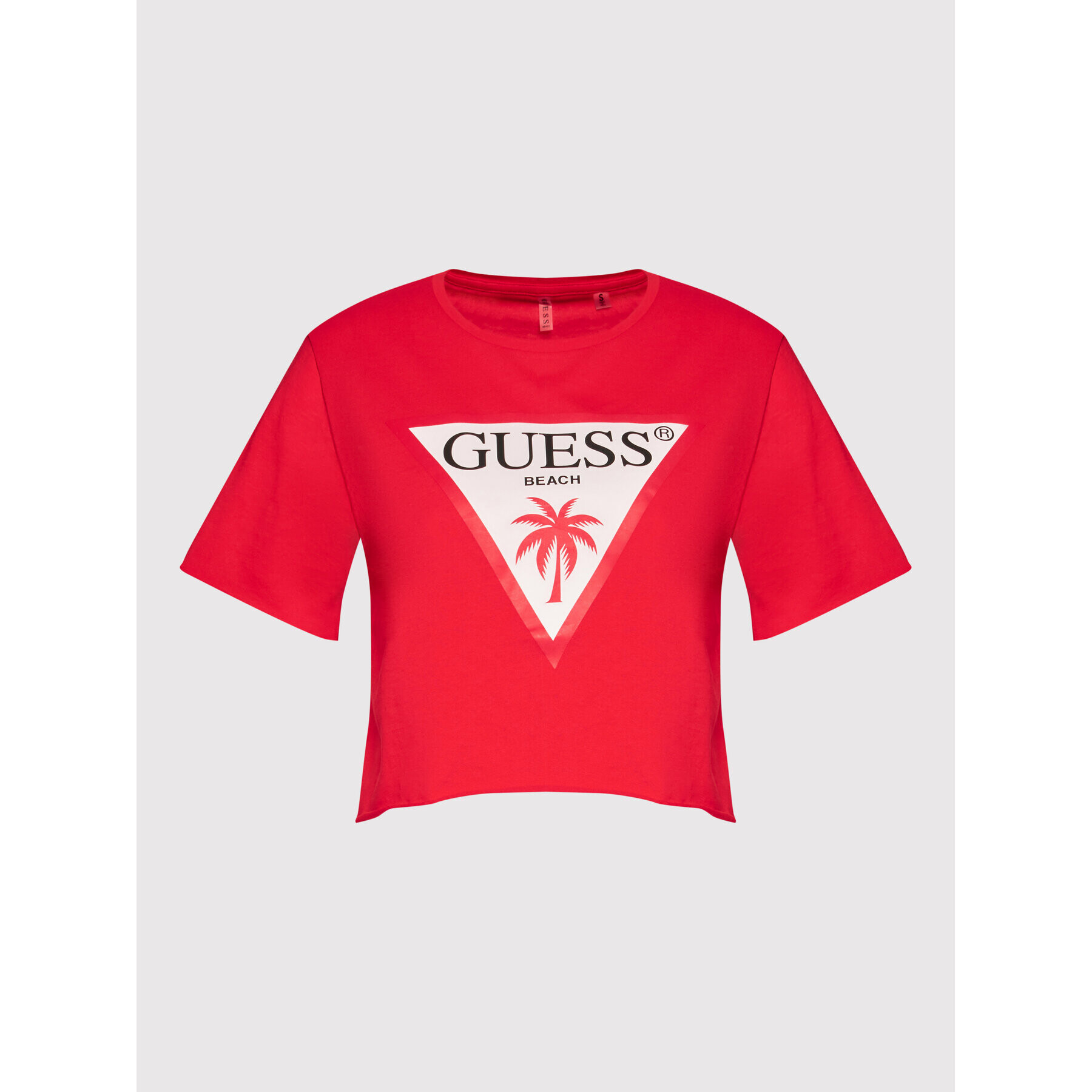 Guess Tričko E02I01 K8FY0 Červená Regular Fit - Pepit.sk