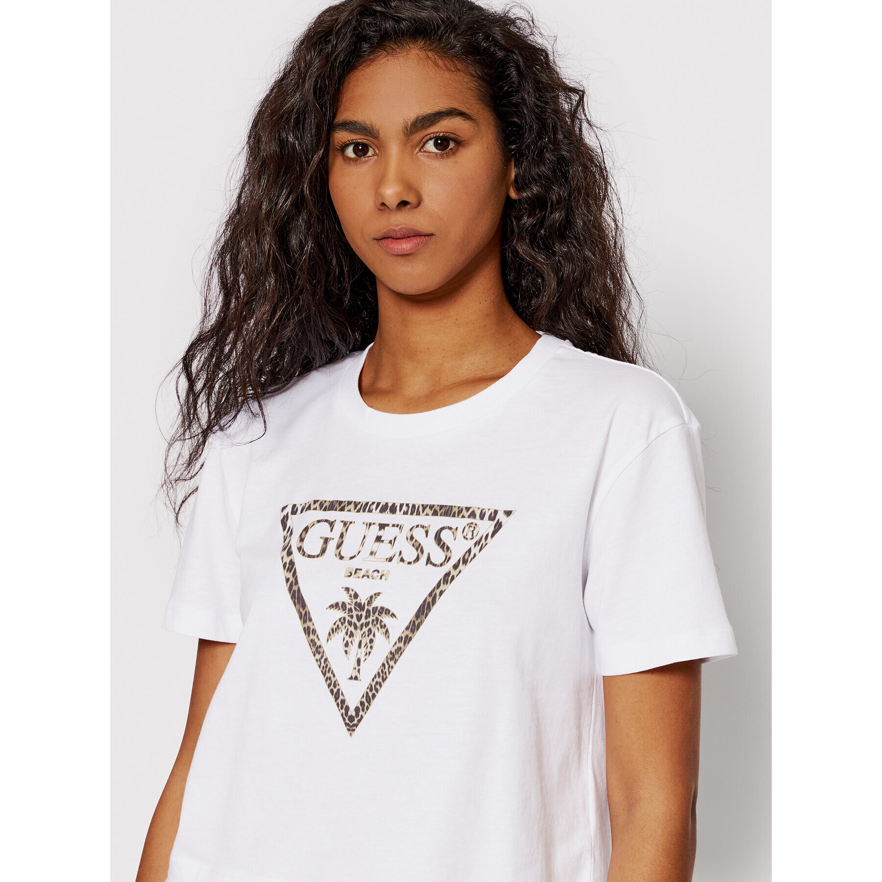 Guess Tričko E2GI03 K8HM0 Biela Regular Fit - Pepit.sk