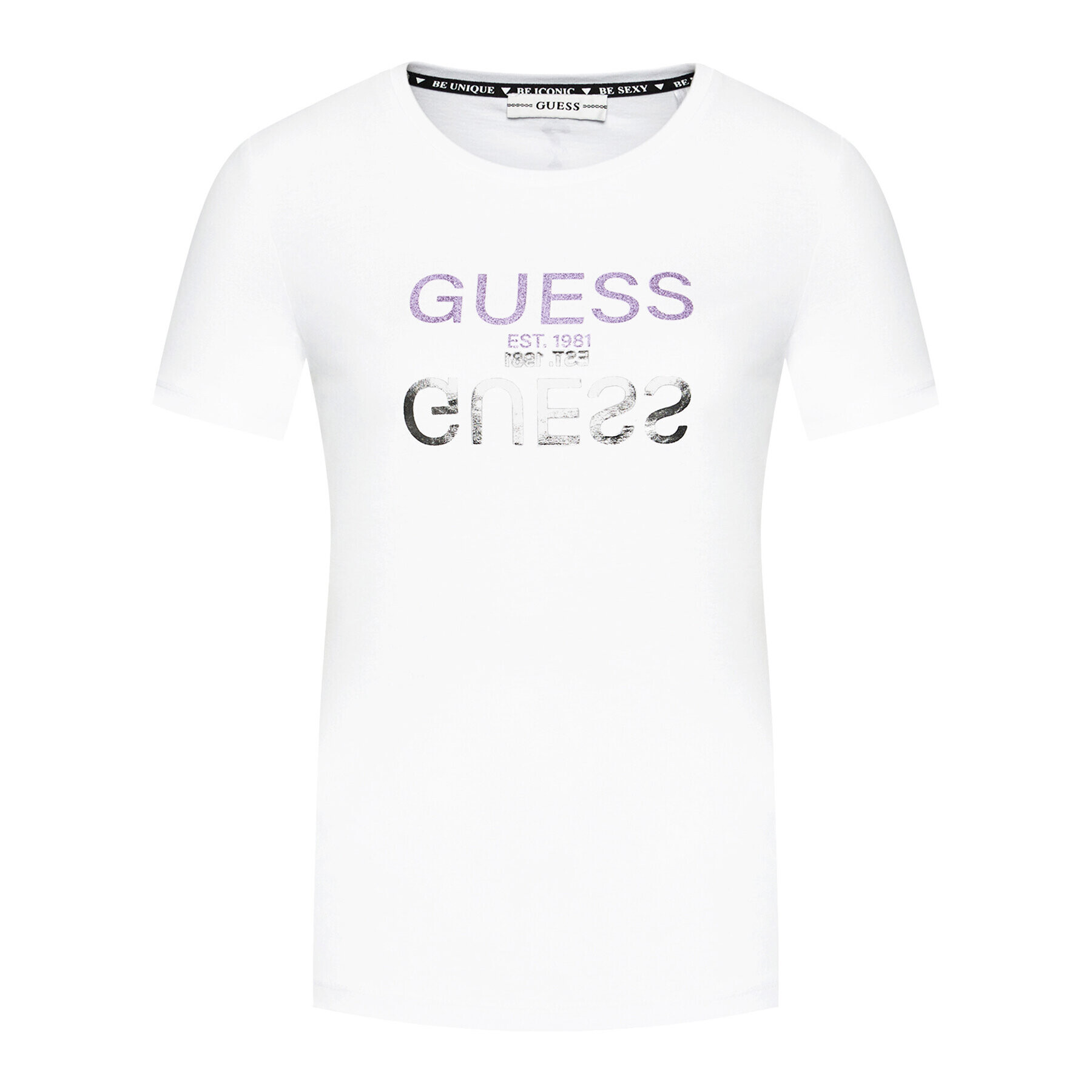 Guess Tričko Glenna W1GI0C I3Z11 Biela Regular Fit - Pepit.sk