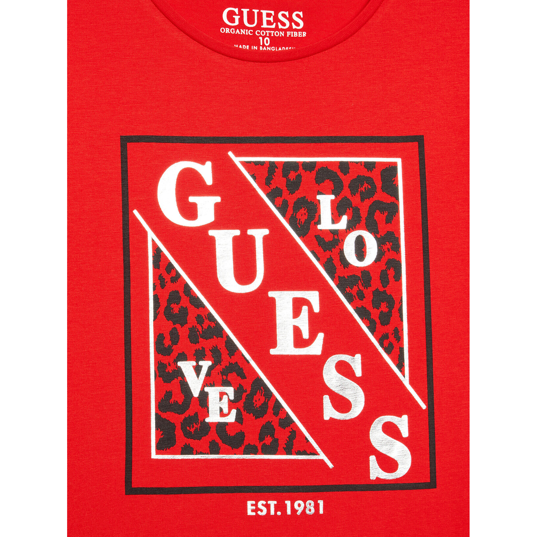 Guess Tričko J2BI14 J1311 Červená Regular Fit - Pepit.sk