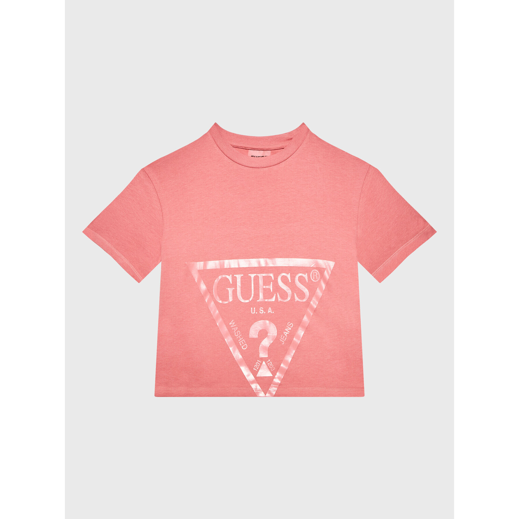 Guess Tričko J2BI41 K8HM0 Ružová Cropped Fit - Pepit.sk