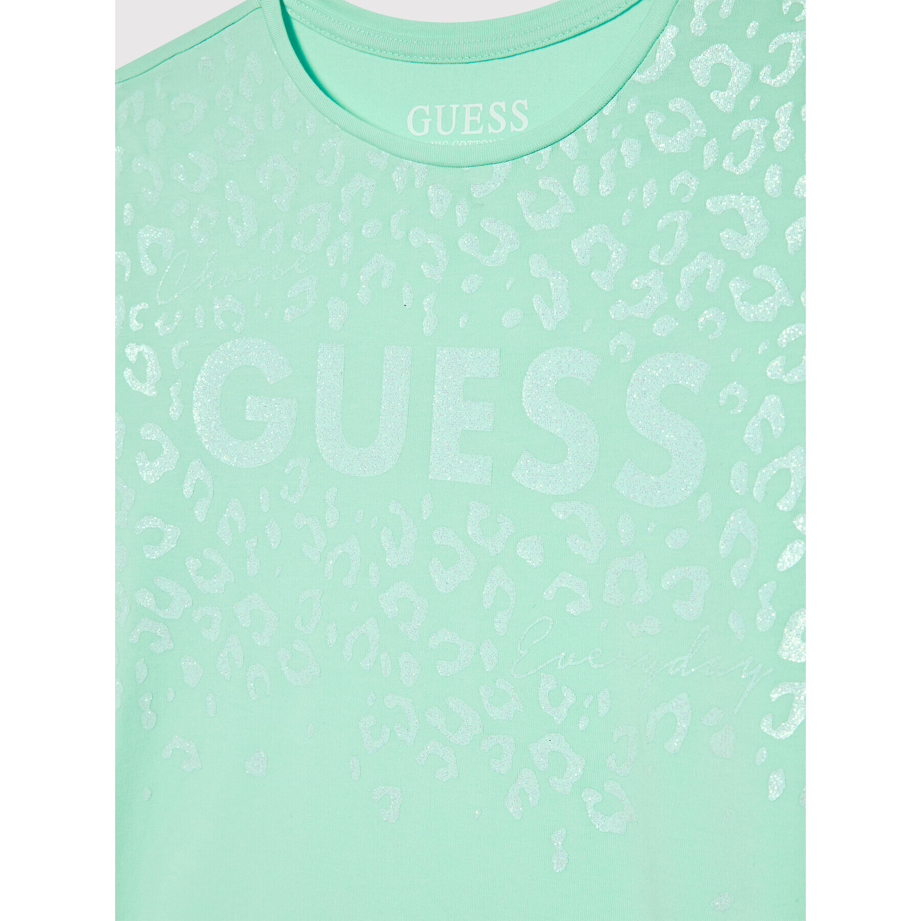 Guess Tričko J2YI00 K6YW1 Zelená Regular Fit - Pepit.sk