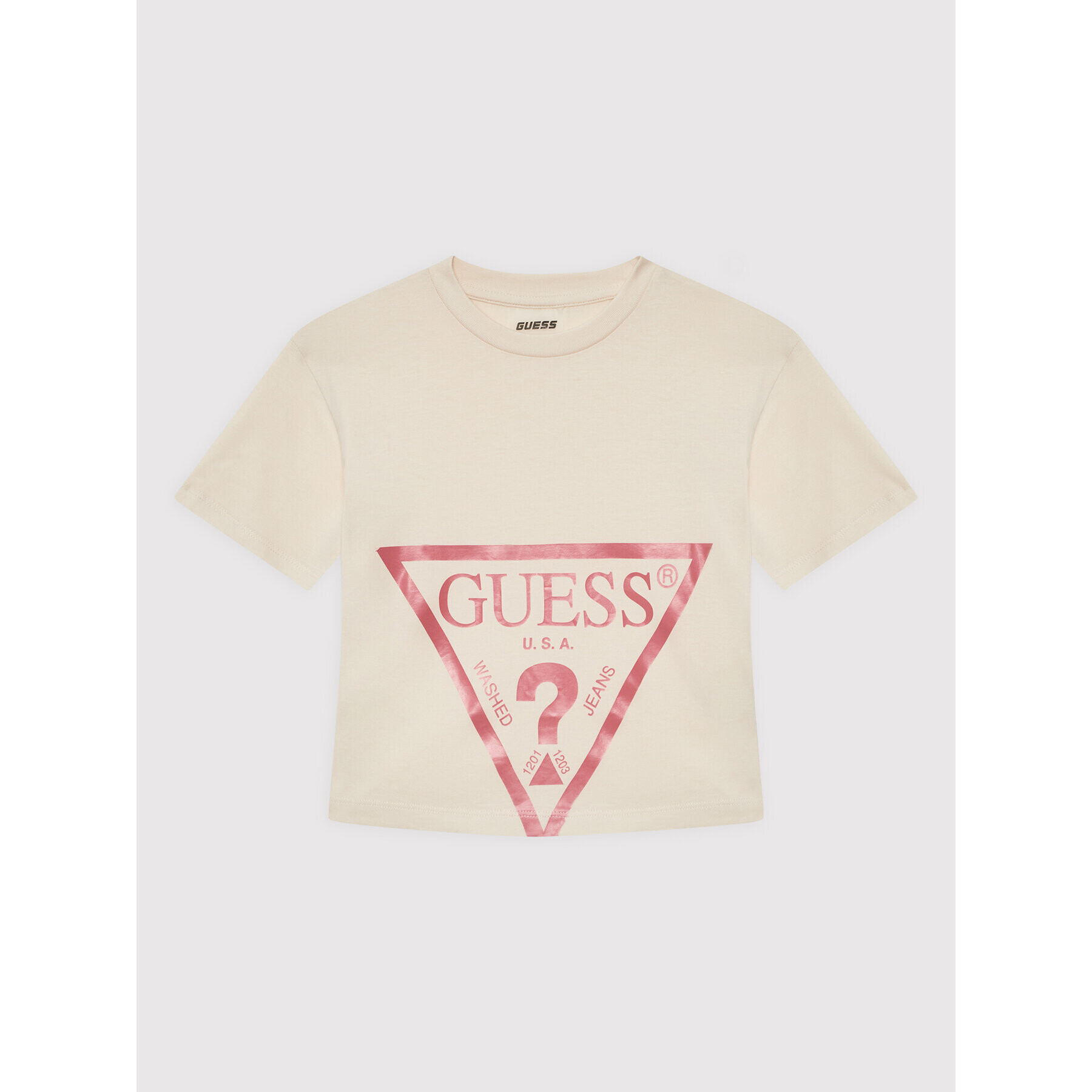 Guess Tričko J2YI38 K8HM0 Béžová Regular Fit - Pepit.sk