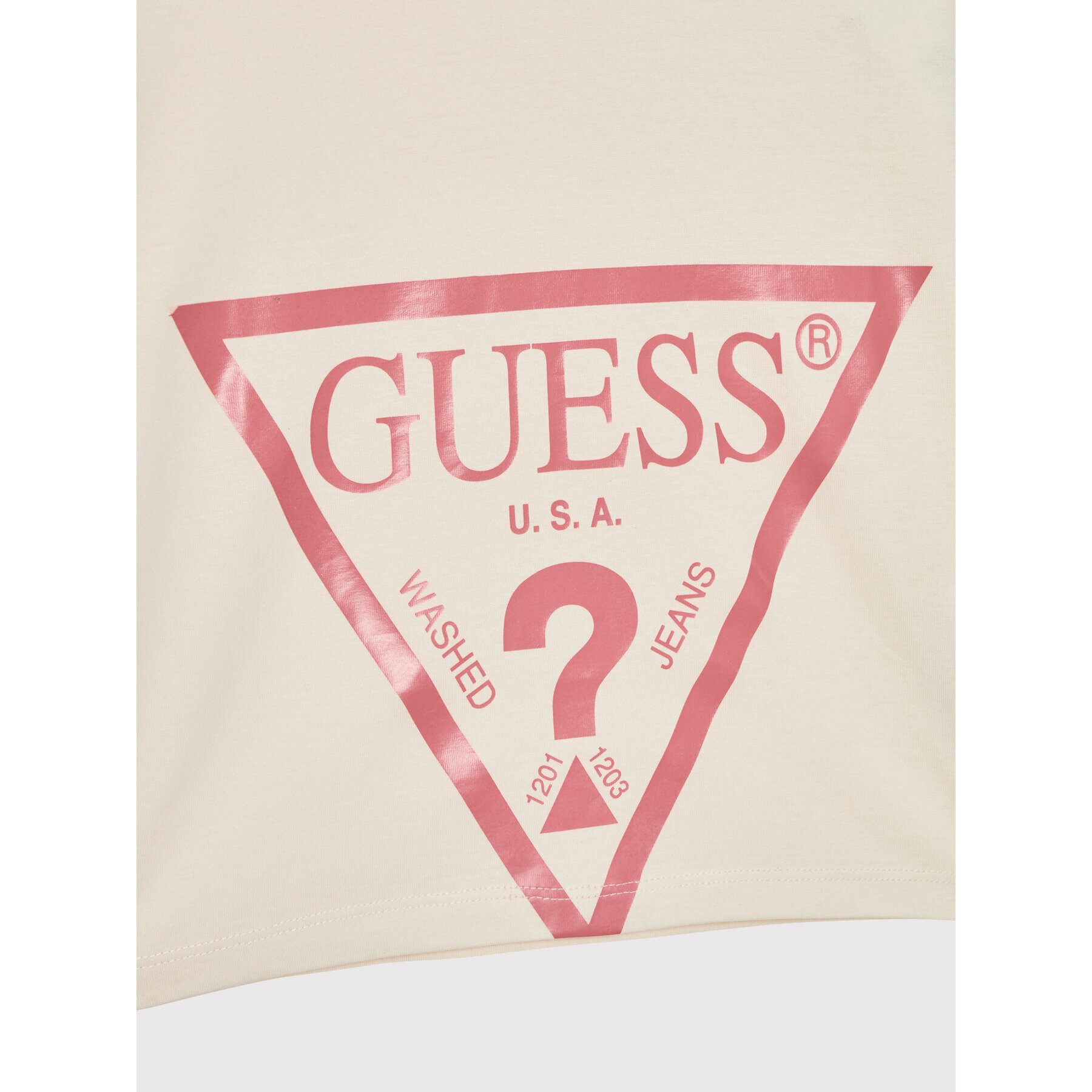 Guess Tričko J2YI38 K8HM0 Béžová Regular Fit - Pepit.sk